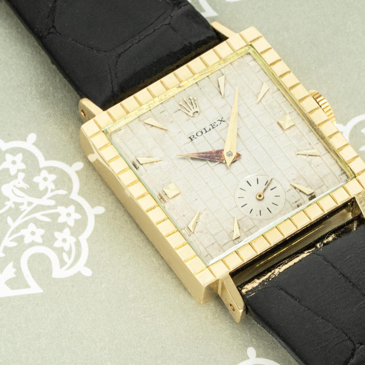 Rolex Vintage Square Precision Yellow Gold 8726 For Sale 5