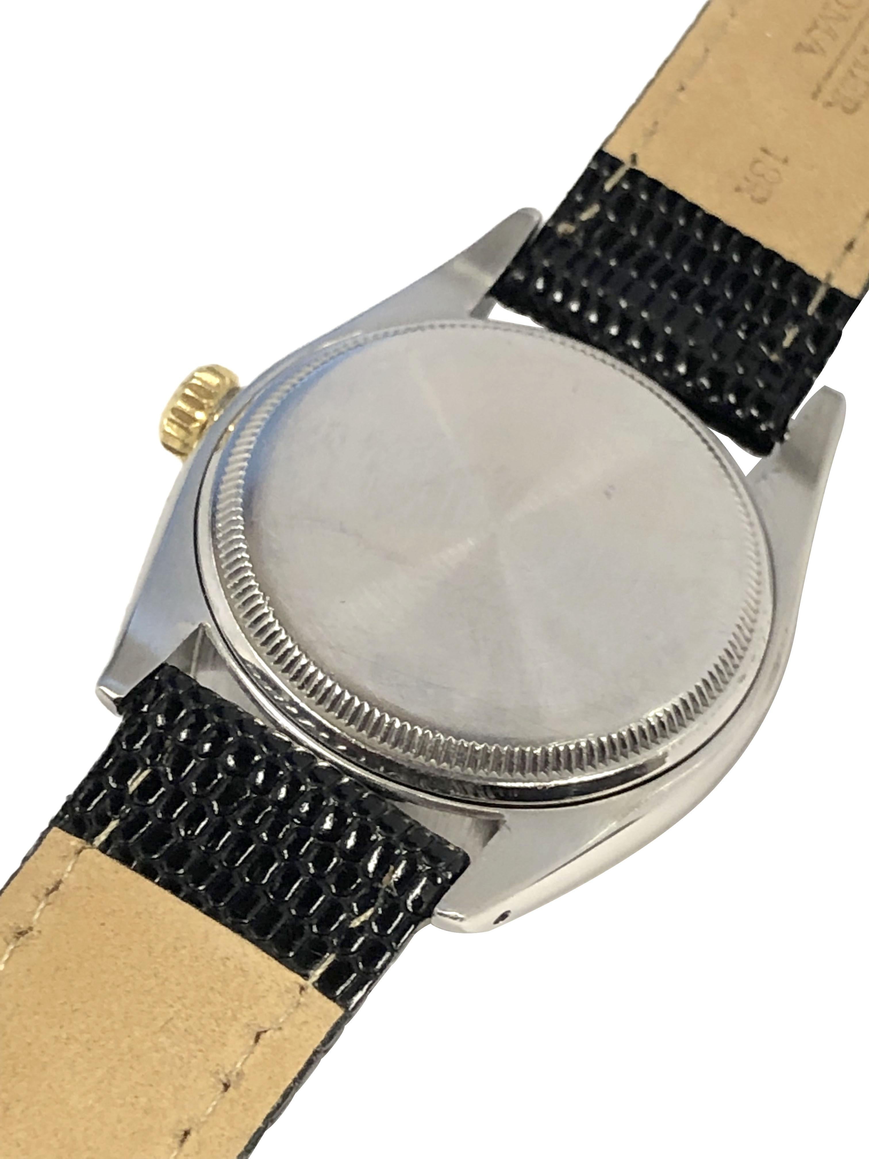 Rolex Vintage Stahl und Gold Ref 6582 Zephyre Lünette Automatik-Armbanduhr im Zustand „Hervorragend“ im Angebot in Chicago, IL