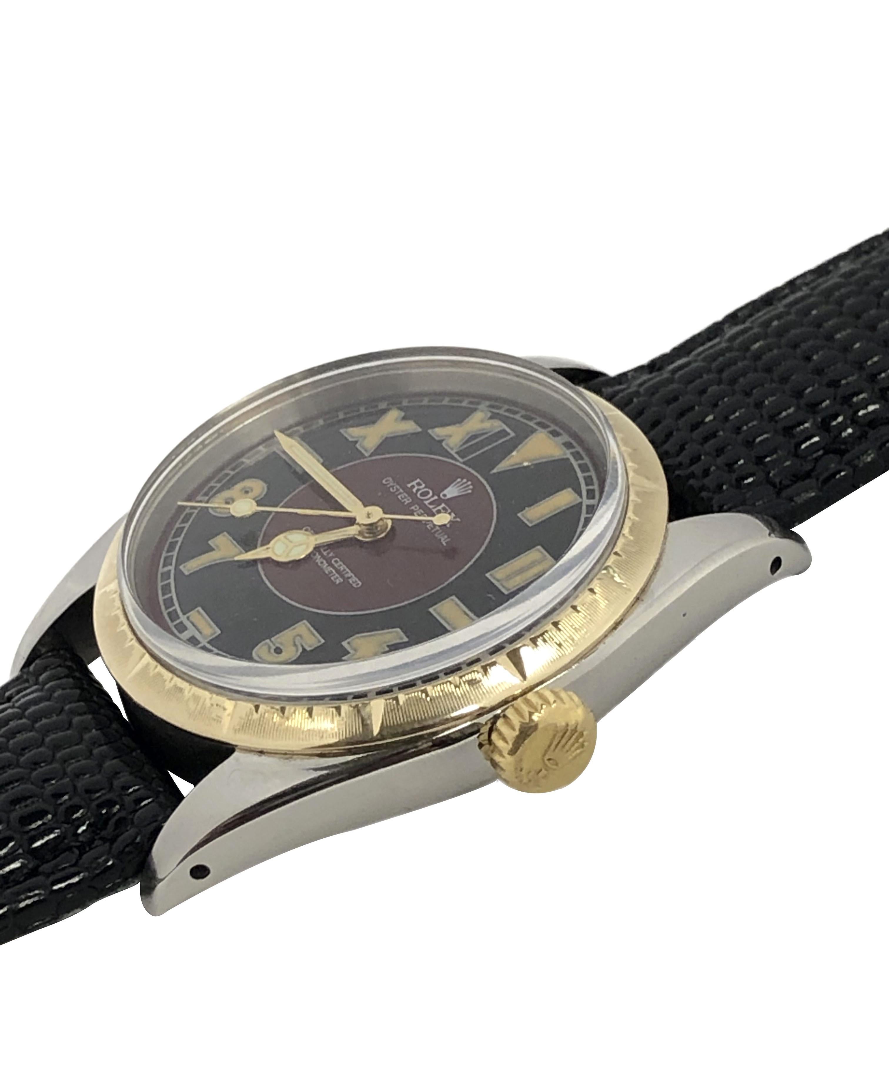 Rolex Montre-bracelet automatique vintage en acier et or avec lunette zéphyre Réf. 6582 Unisexe en vente
