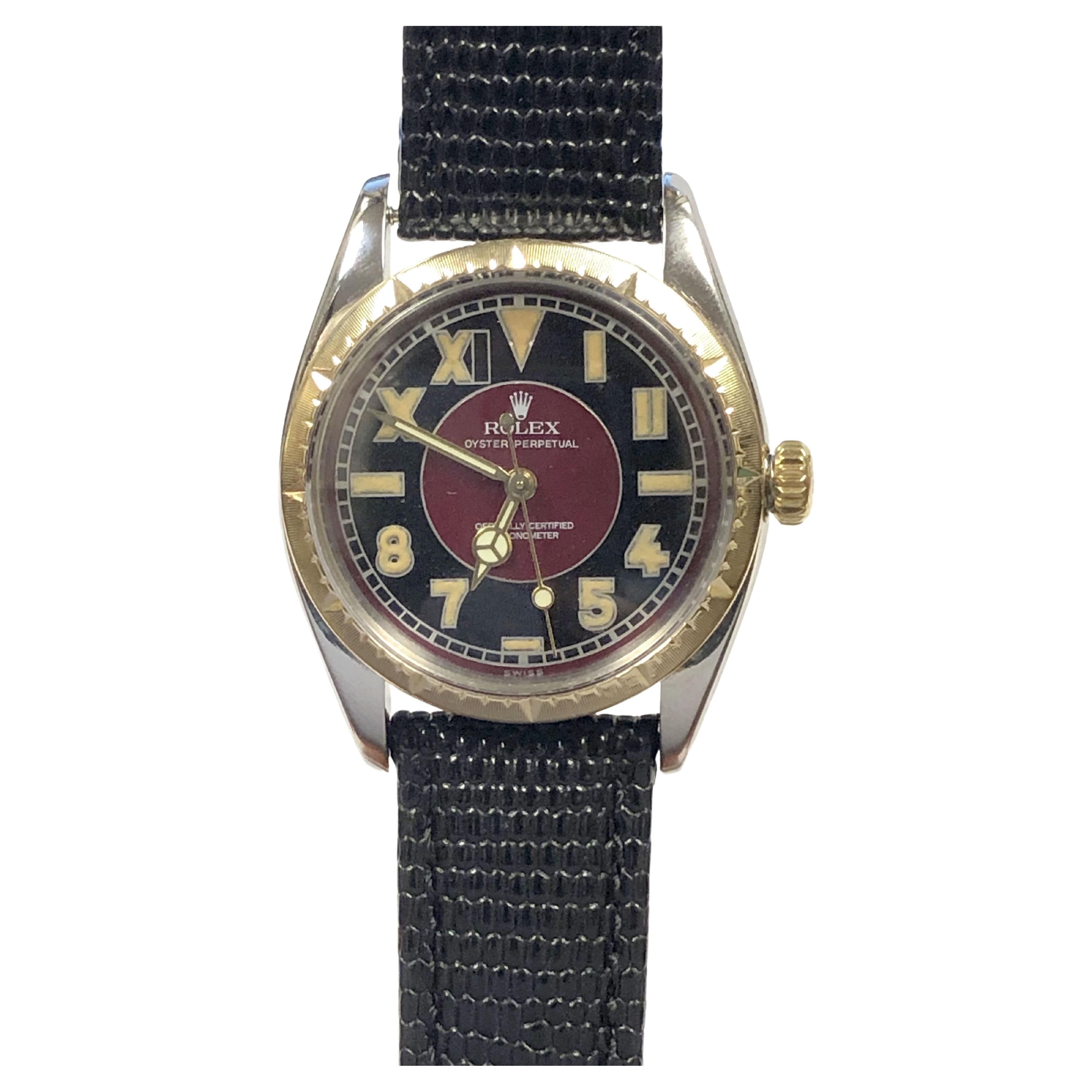 Rolex Vintage Stahl und Gold Ref 6582 Zephyre Lünette Automatik-Armbanduhr