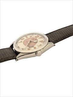 Rolex Vintage Steel Automatic Wristwatch with Bubble Back Style Dial