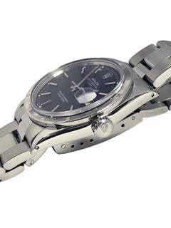 Rolex Vintage Steel Date Model 1501 Black Dial Wrist Watch