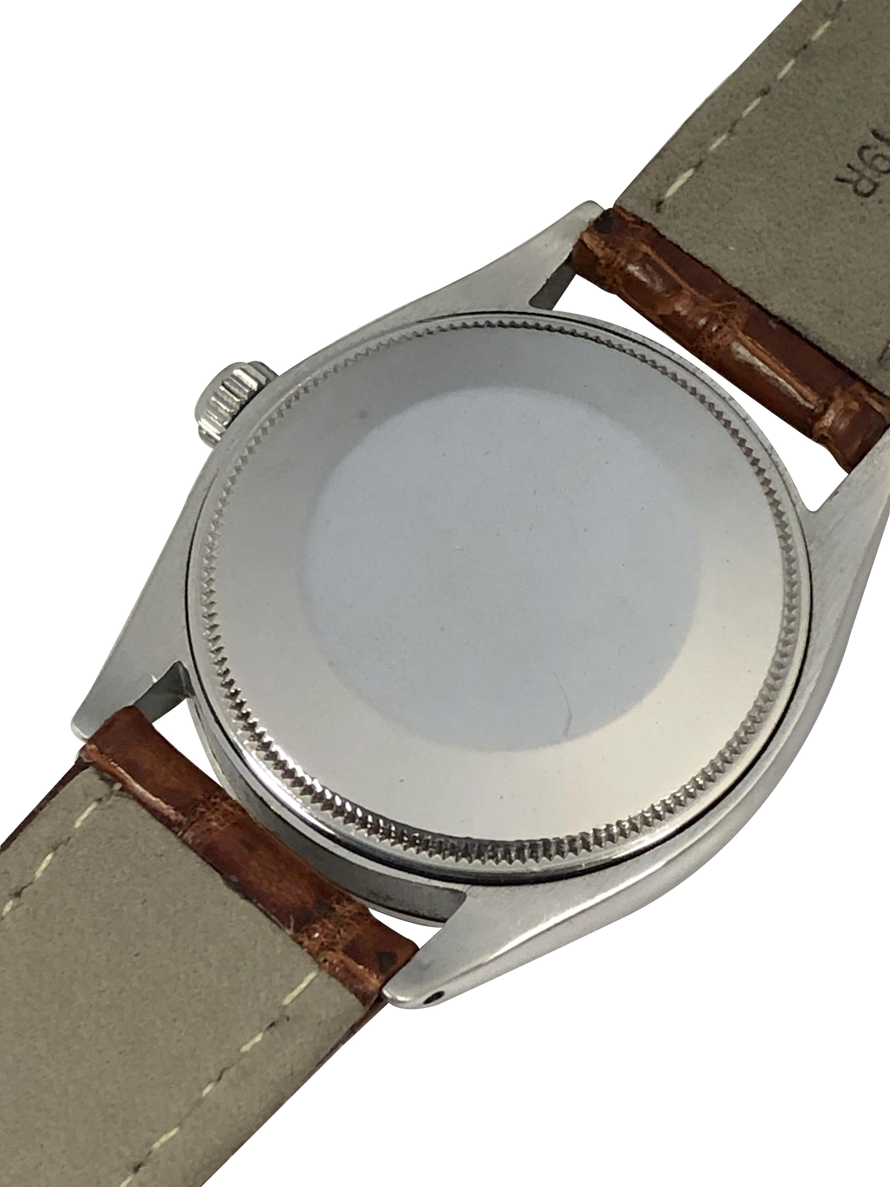 Rolex vintage steel self winding Wrist Watch In Excellent Condition For Sale In Chicago, IL