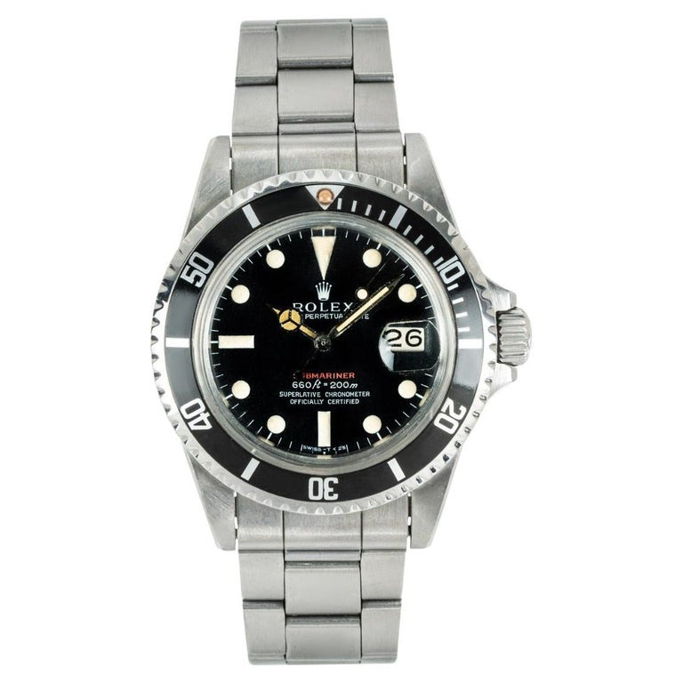 Vetro Plastica Rolex 1680 Scritta Bianca Rolex Vintage Submariner