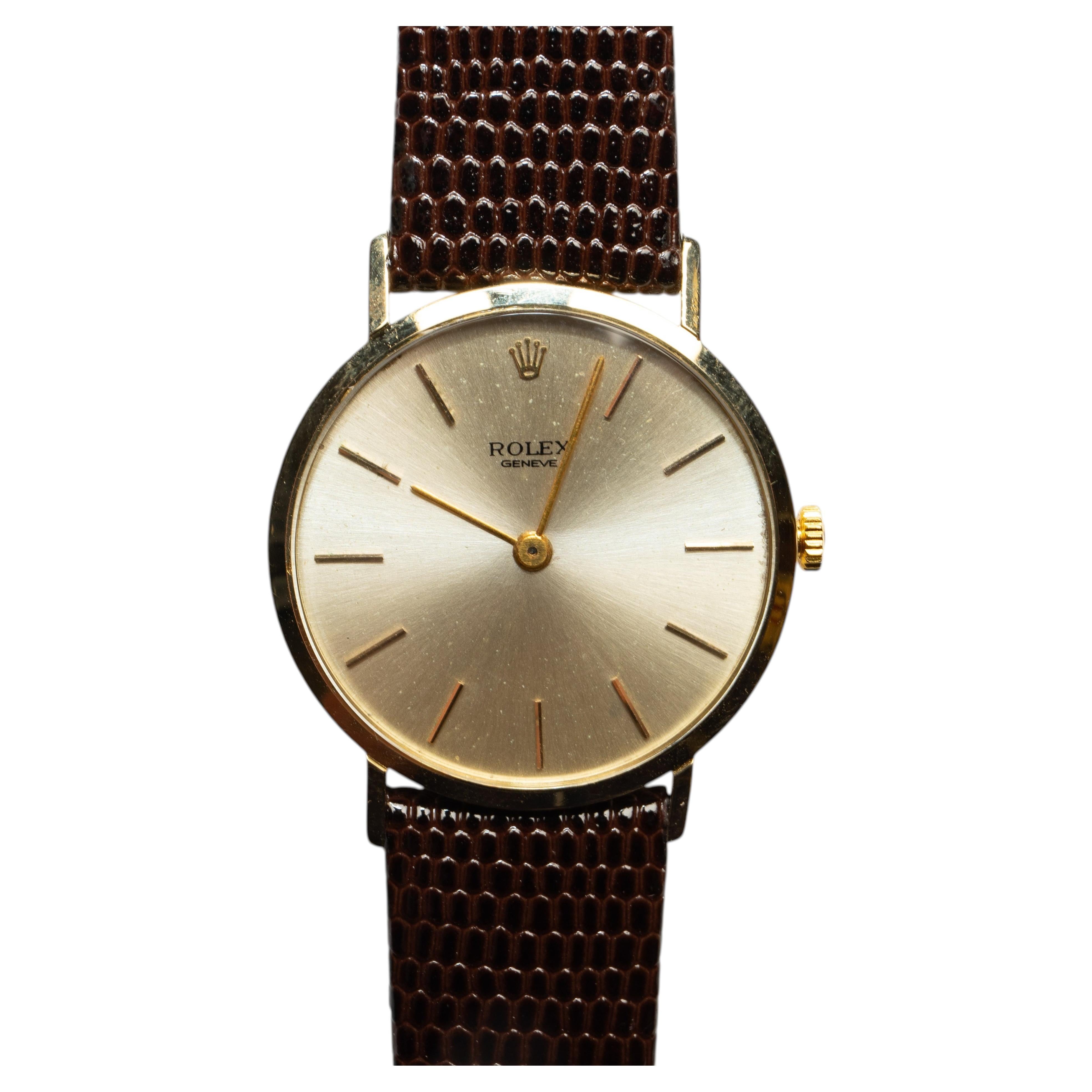 Rolex Vintage Yellow Gold Manual Wind Wrist Watch For Sale