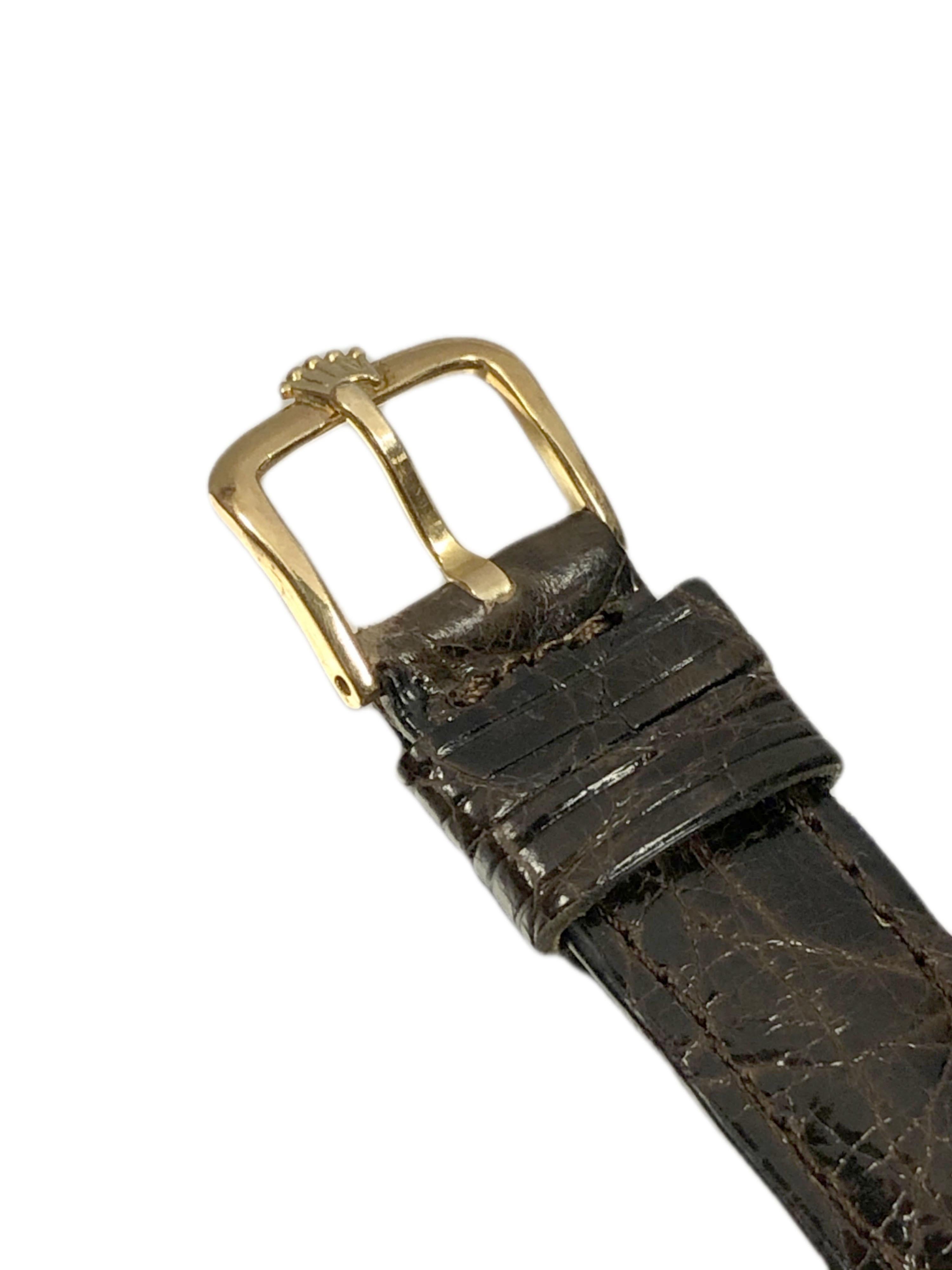 Rolex Montre-bracelet modèle vintage à bracelet en or jaune Unisexe en vente