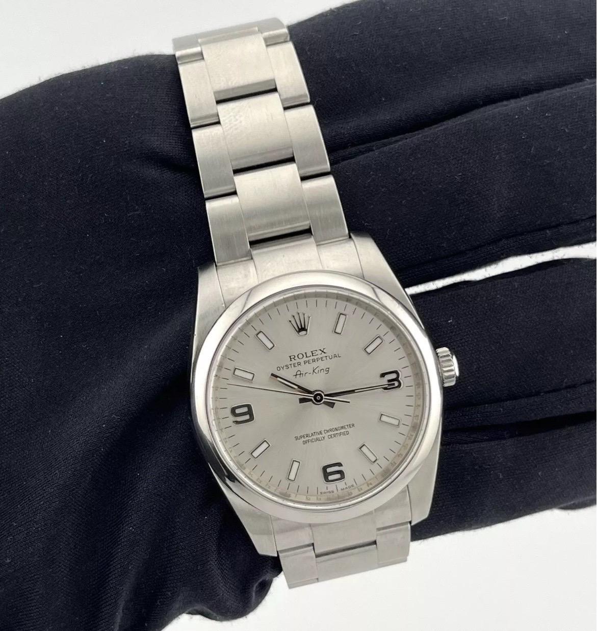 ROLEX Watch 114200 Stainless M number 2007-2008 Air King For Sale 3