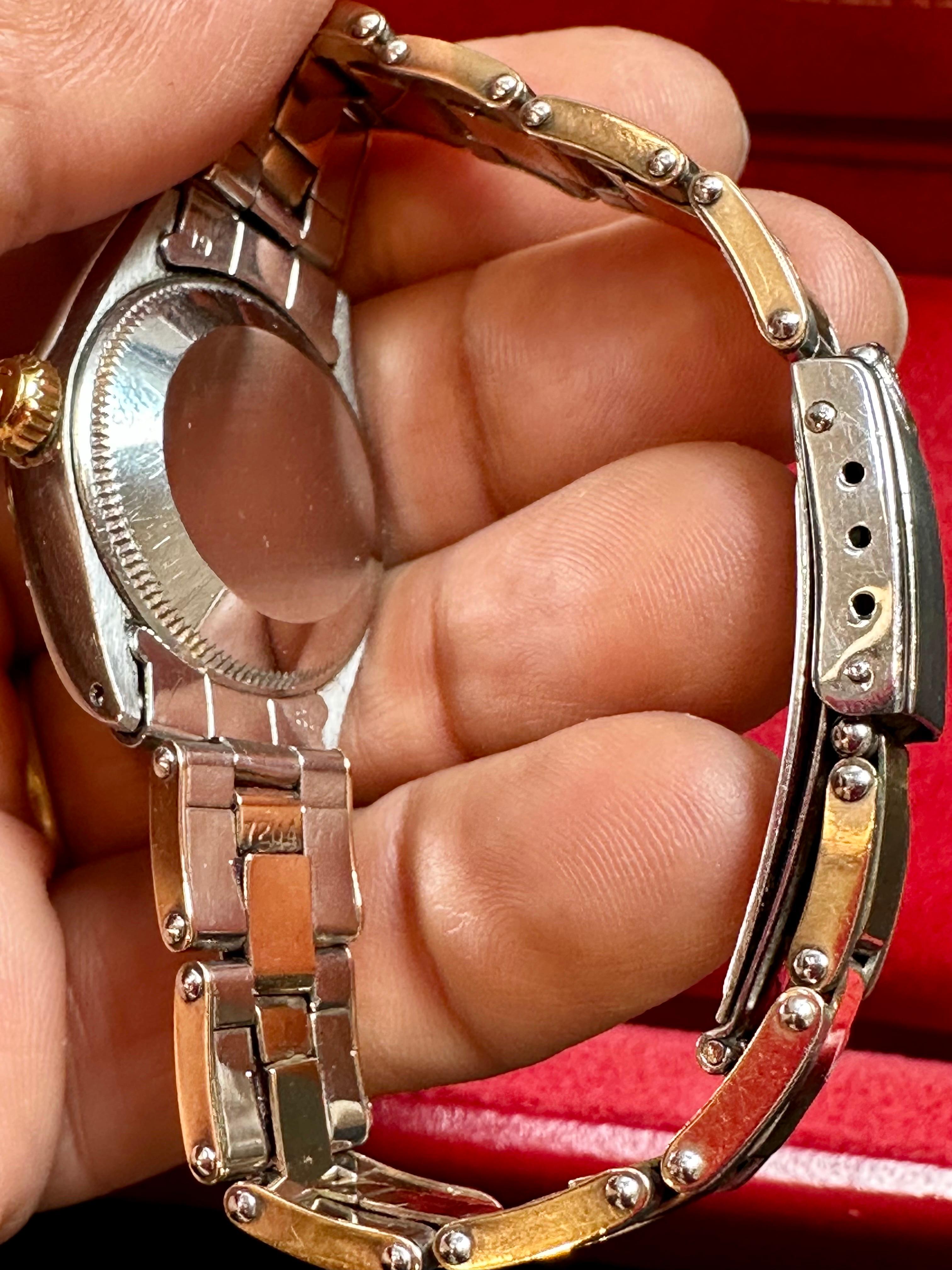 Women's Rolex Watch 6917 Date Just Gold X Stainless 3702080, Made in Switzerland