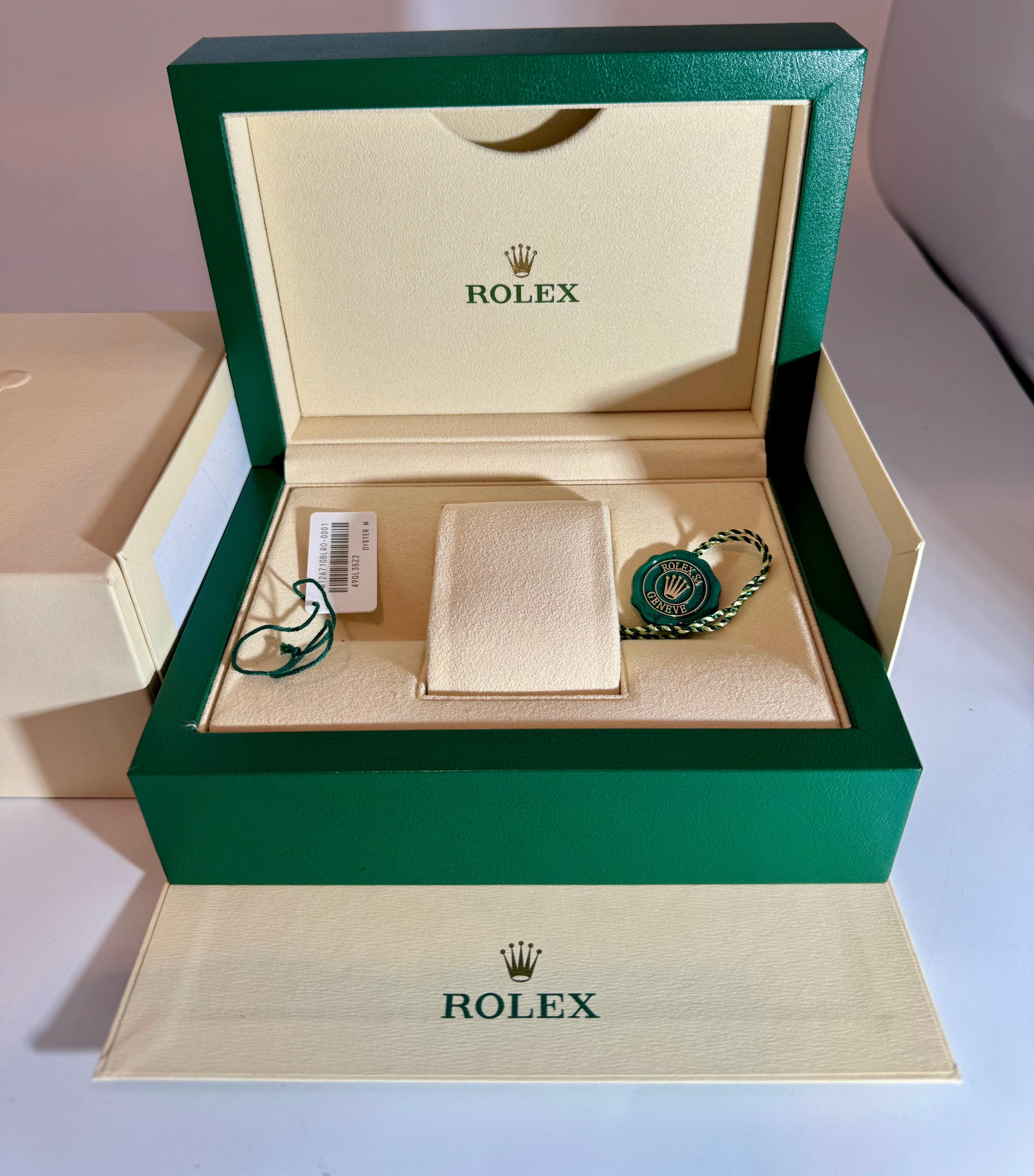 Rolex Watch Box, New Creme Empty Acs. Oyster L  Perpetual Sky Dweller Brand New For Sale 11