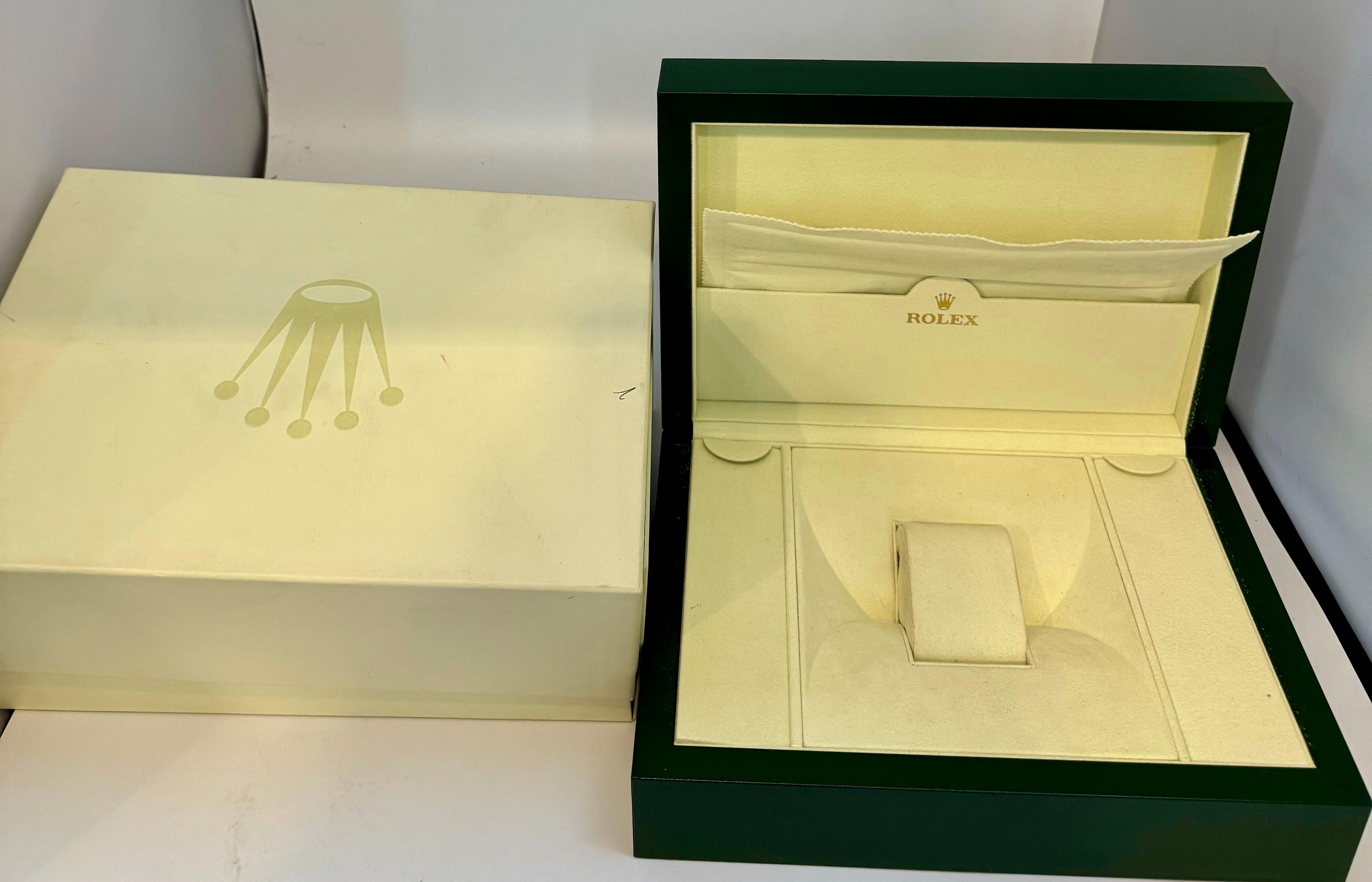 Rolex Watch Box, New Creme Empty Acs. Oyster Perpetual Daytona GMT Datejust For Sale 5