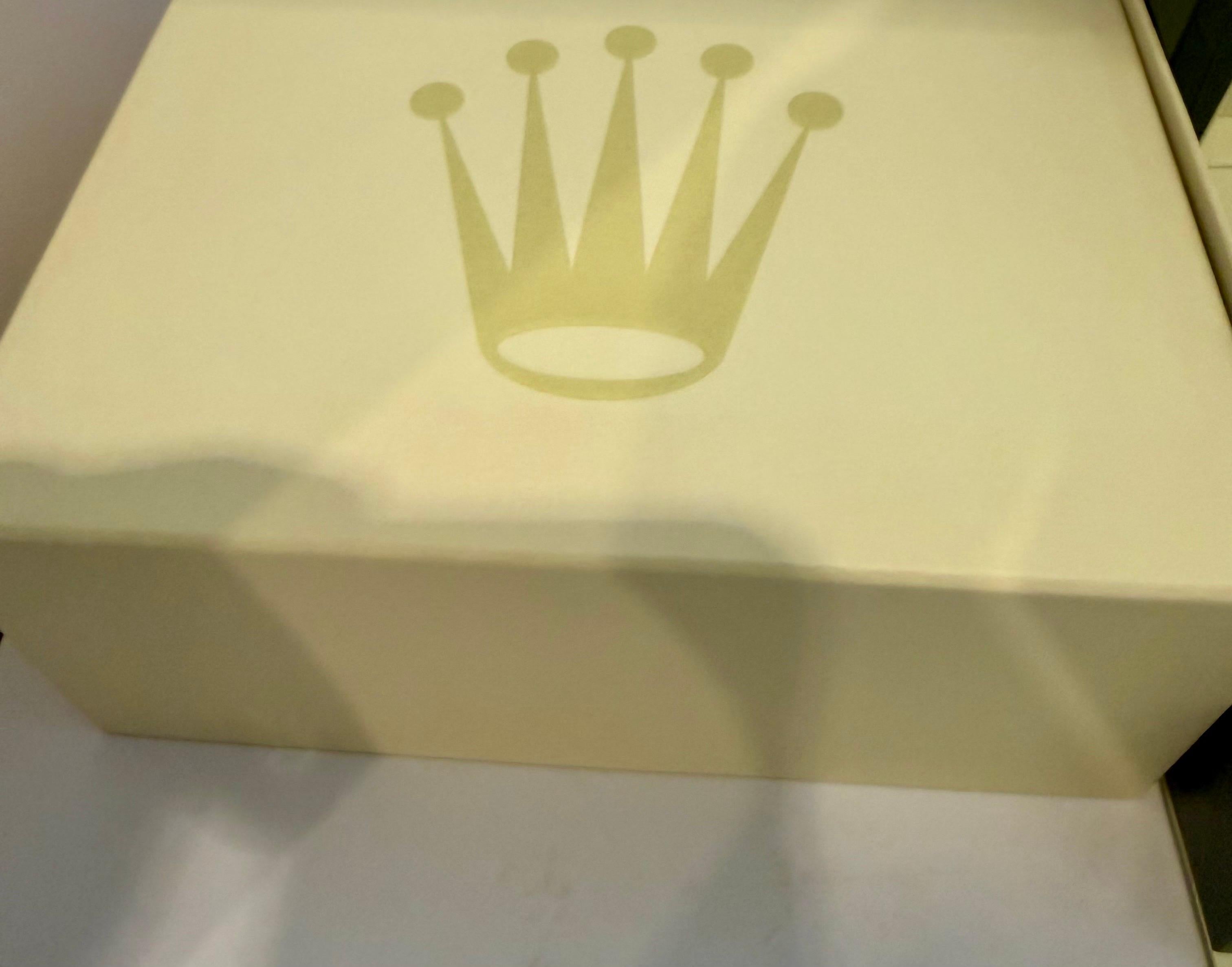 Rolex Watch Box, New Creme Empty Acs. Oyster Perpetual Daytona GMT Datejust New im Angebot 3