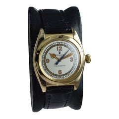 Boîtier 3 pièces rare en or massif 18 carats de Rolex Watch Co. avec fond à bulles:: datant de 1938
