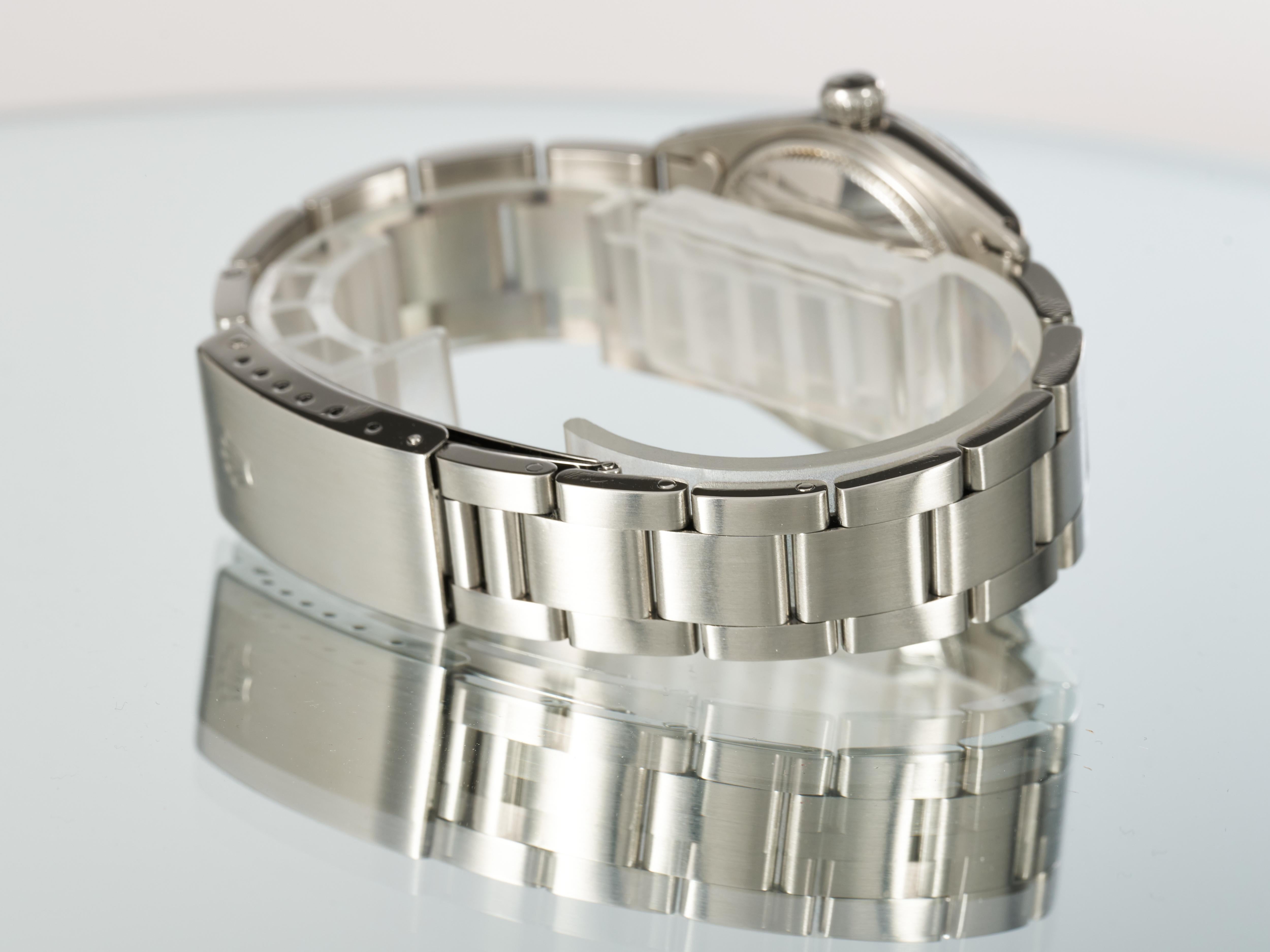 Rolex Montre Datejust 31 mm, cadran Sigma gris rhodié, lunette cannelée or, acier 1975 en vente 9
