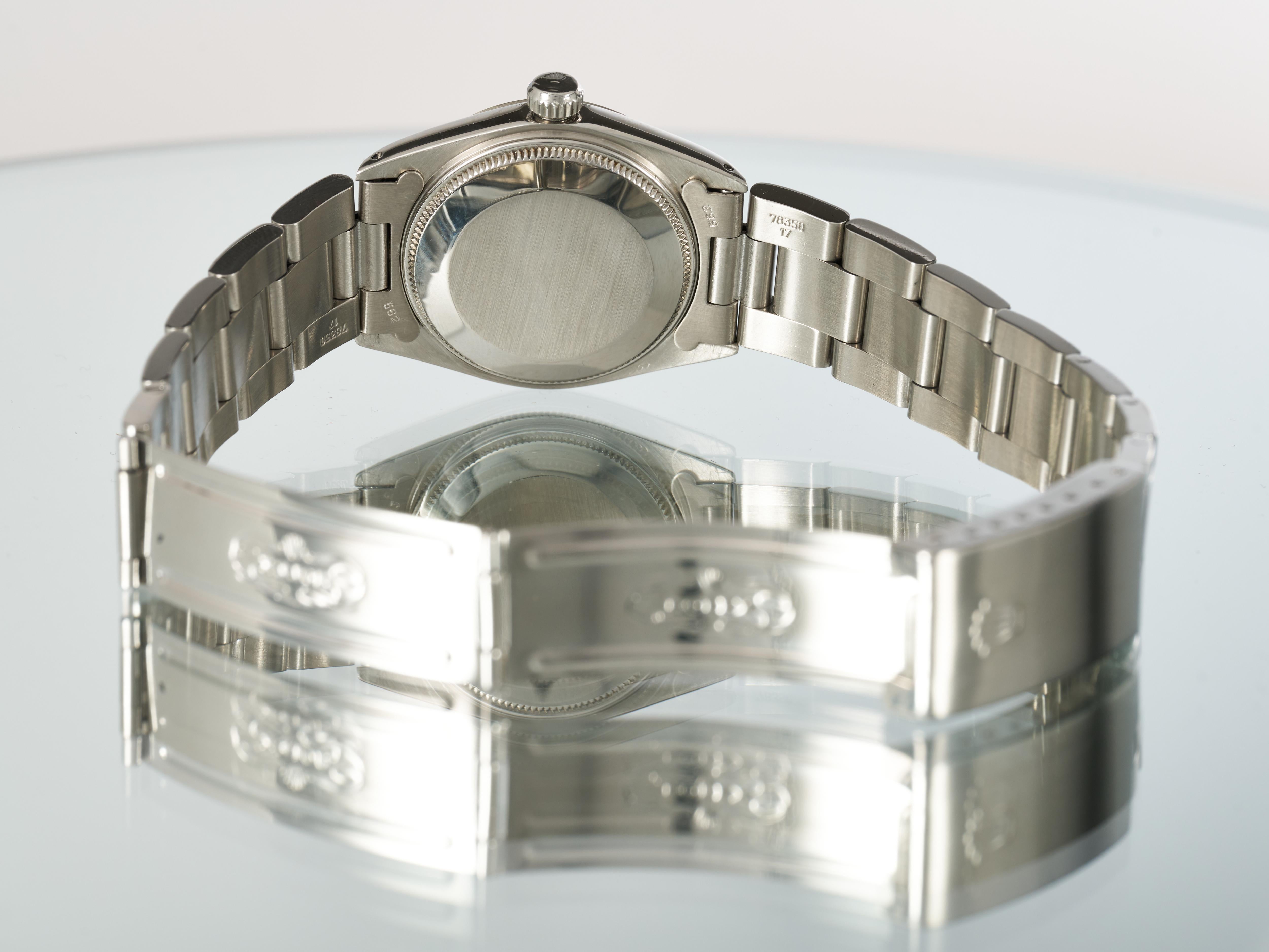 Rolex Montre Datejust 31 mm, cadran Sigma gris rhodié, lunette cannelée or, acier 1975 en vente 13