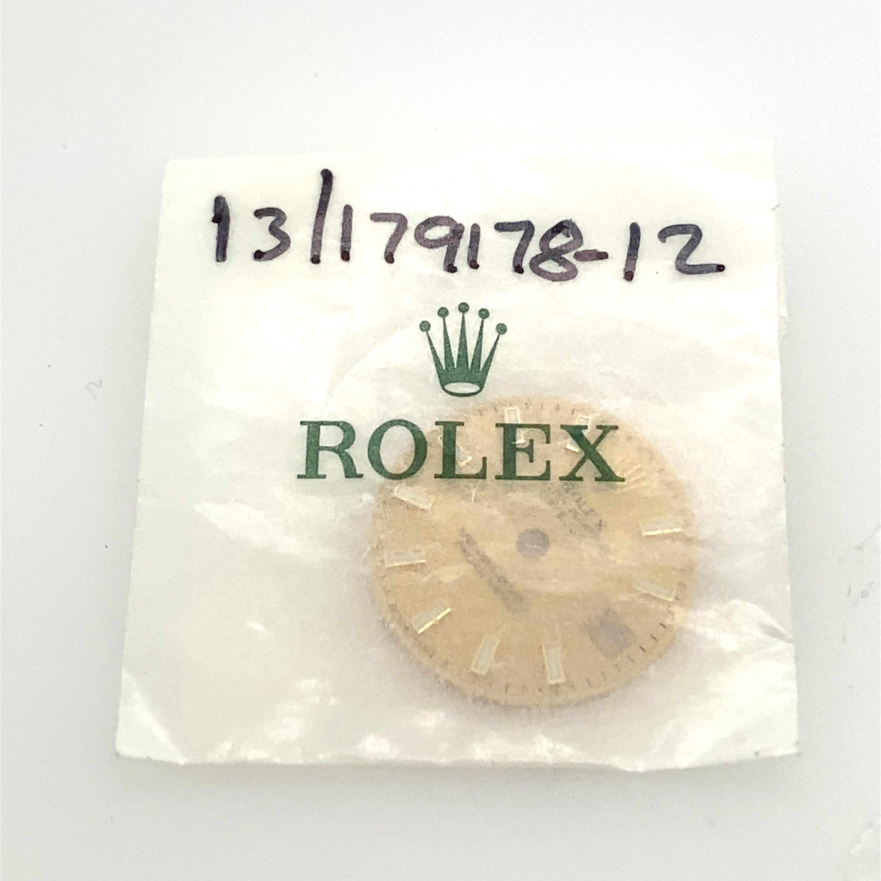 Rolex Watch Dial Oyster Perpetual Date Just 13/179178-12 In Excellent Condition For Sale In London, GB