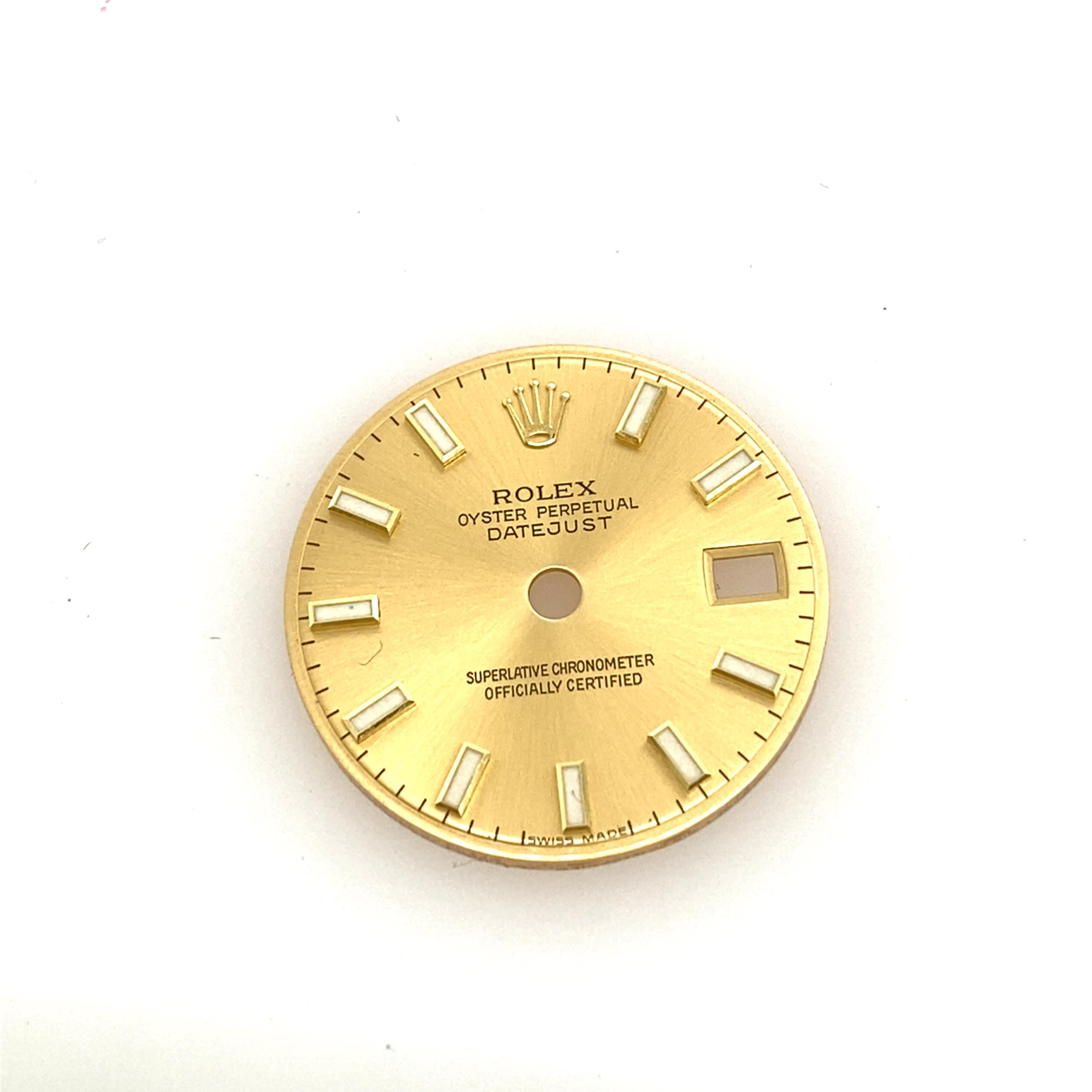 Women's or Men's Rolex Watch Dial Oyster Perpetual Date Just 13/179178-12 For Sale