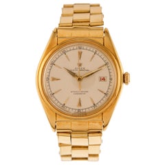 Rolex Rolex Uhr Oyster Perpetual Date Just Bubbleback Ref. 5030 in 18kt Gelbgold
