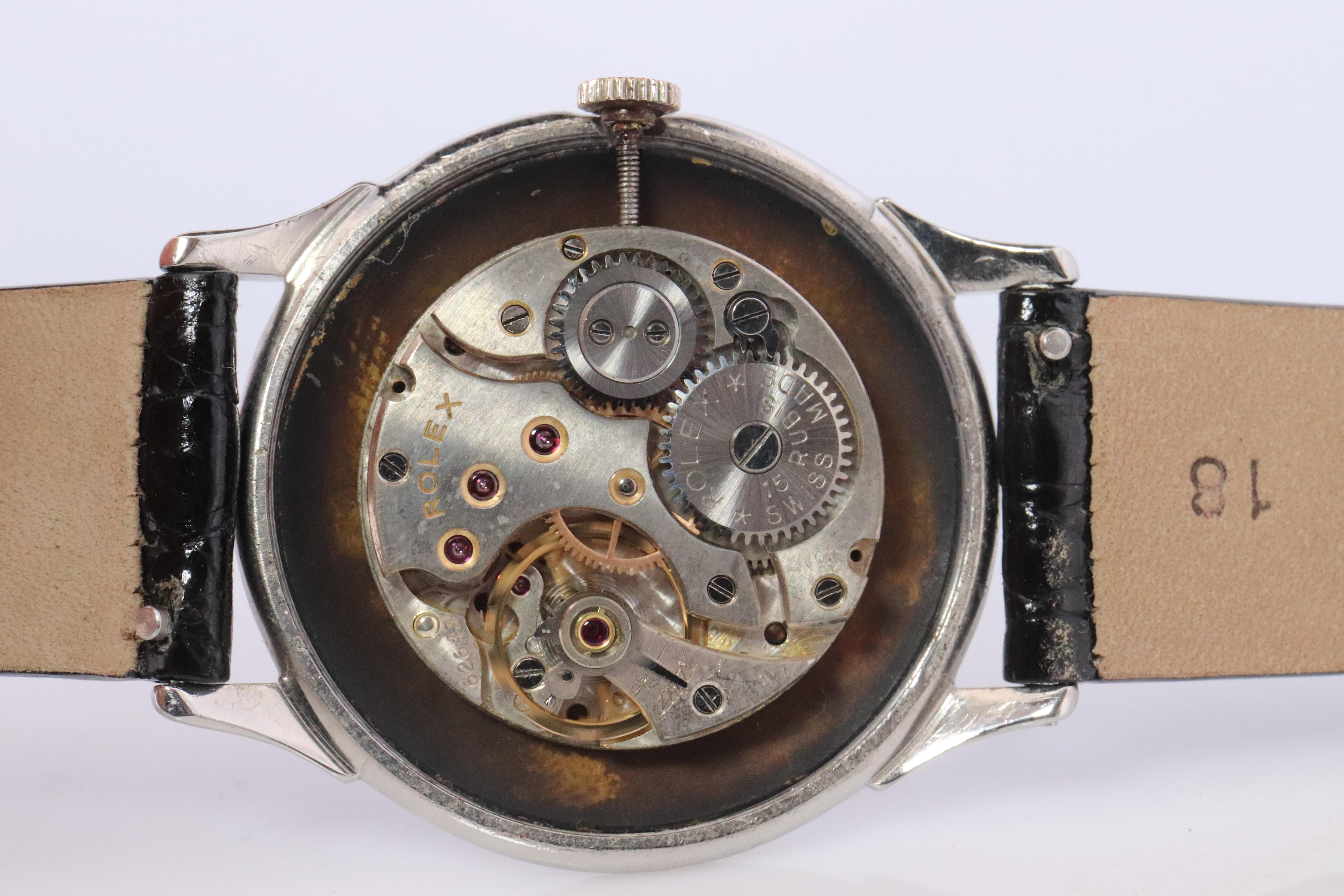 Orologio Rolex. Rolex ref. 4498 Precision 1940s Black Dial Mens Rolex. in vendita 4
