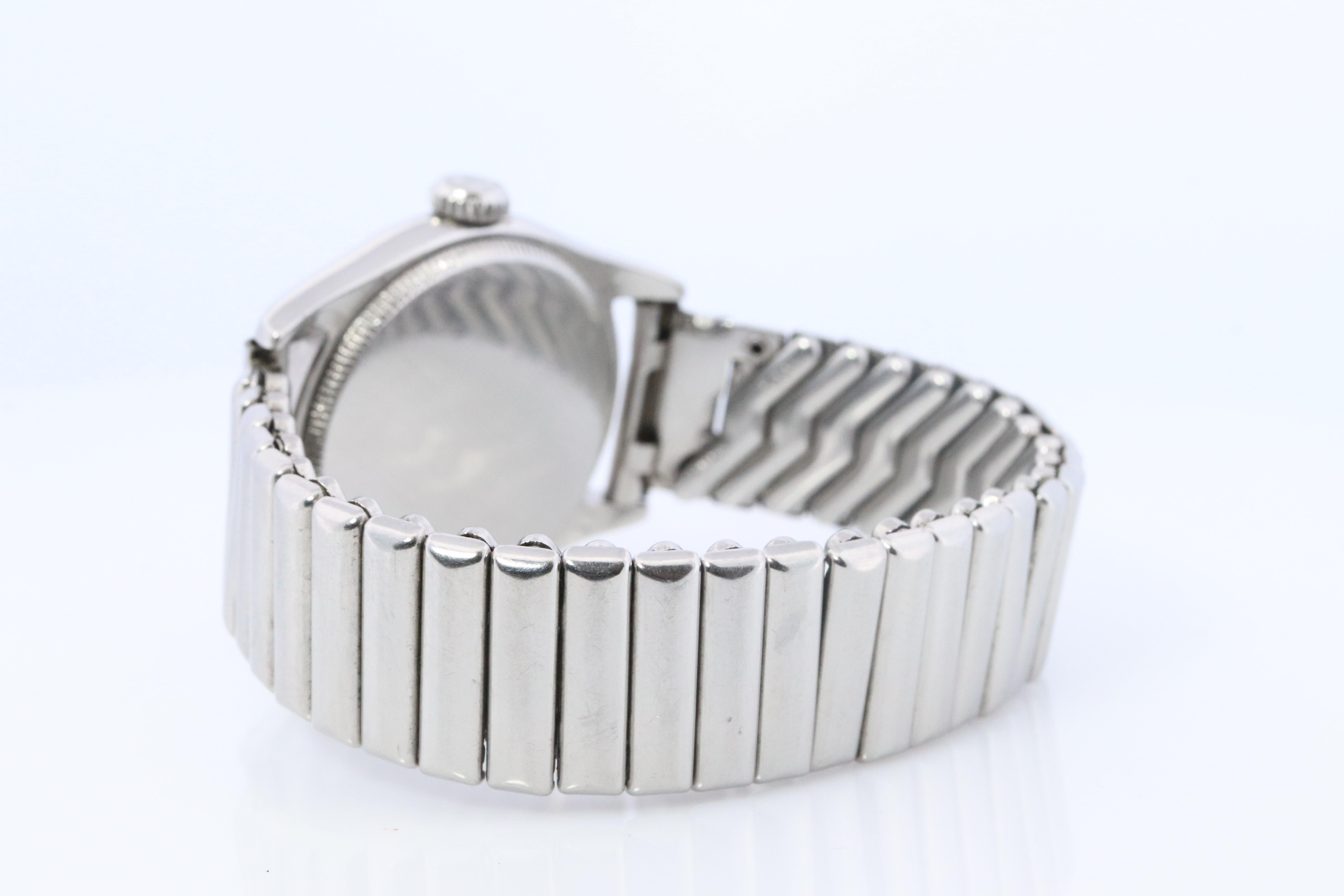ROLEX Watch. Rolex ref. 6144 1950s Stainless Steel Mens Rolex watch. For Sale 1