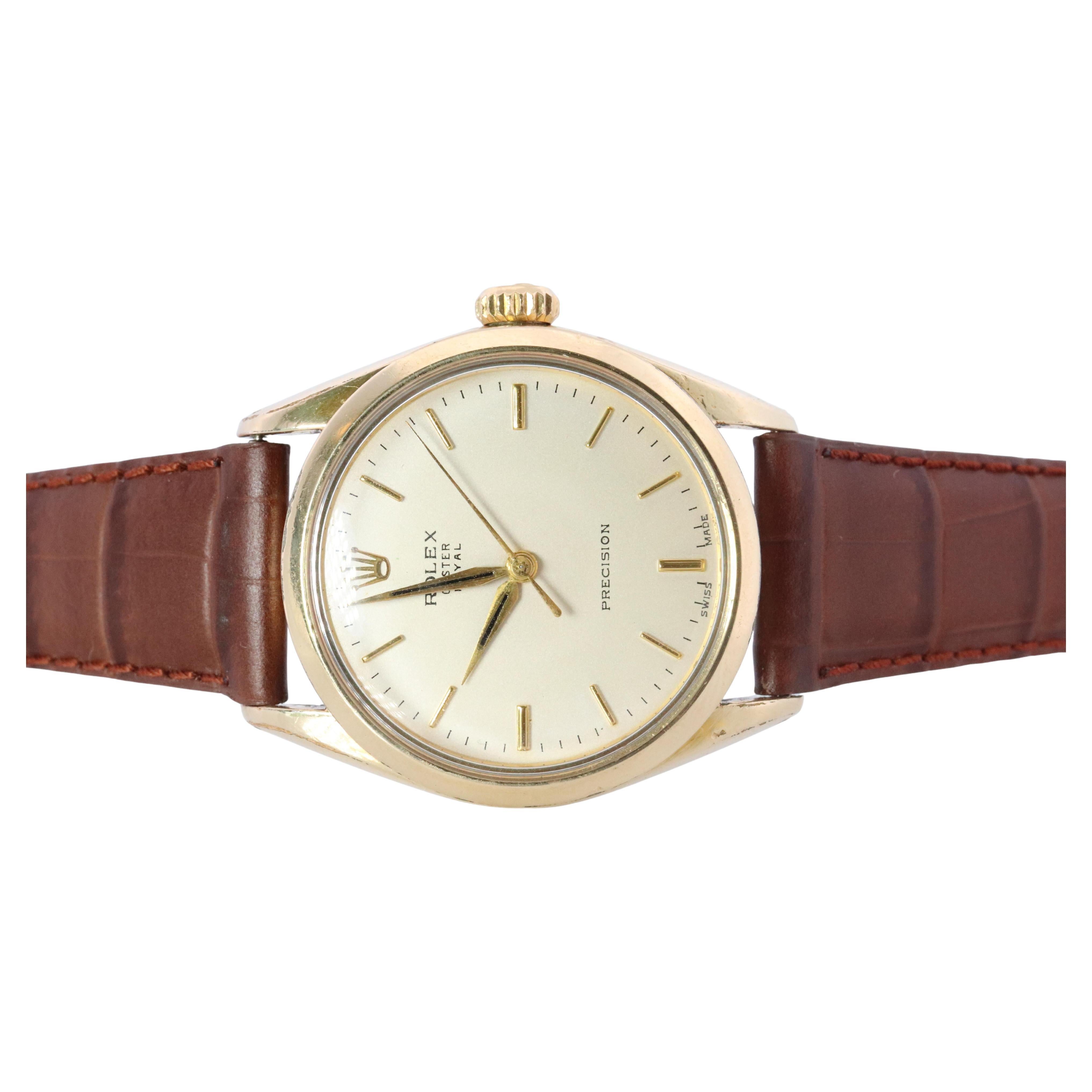 ROLEX Watch. Rolex ref. 6426 1960s Gold Capped Stainless Steel Mens Rolex watch. For Sale
