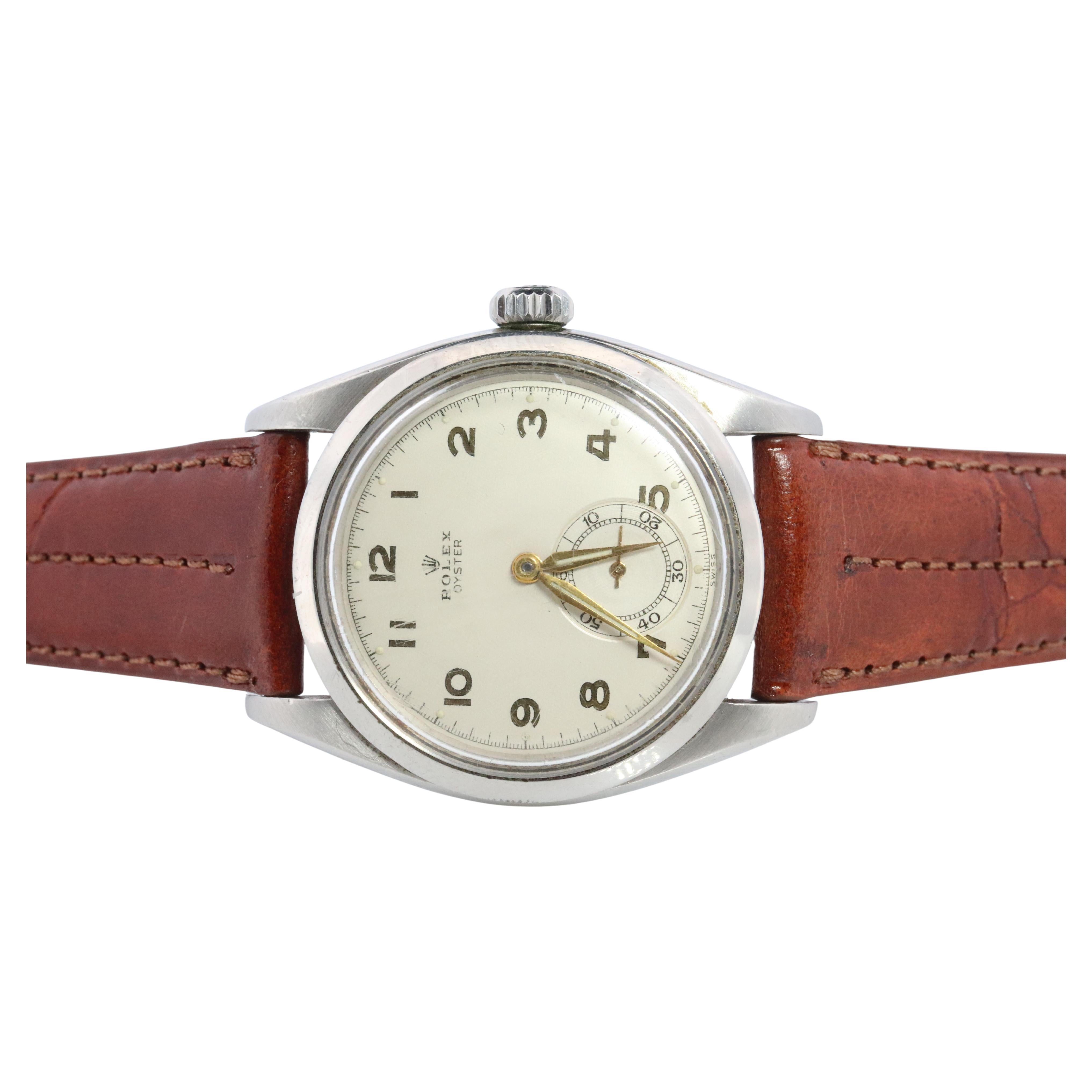 ROLEX Watch. Rolex ref. 6426 Rare Subseconds Dial 1960s Mens Rolex watch.