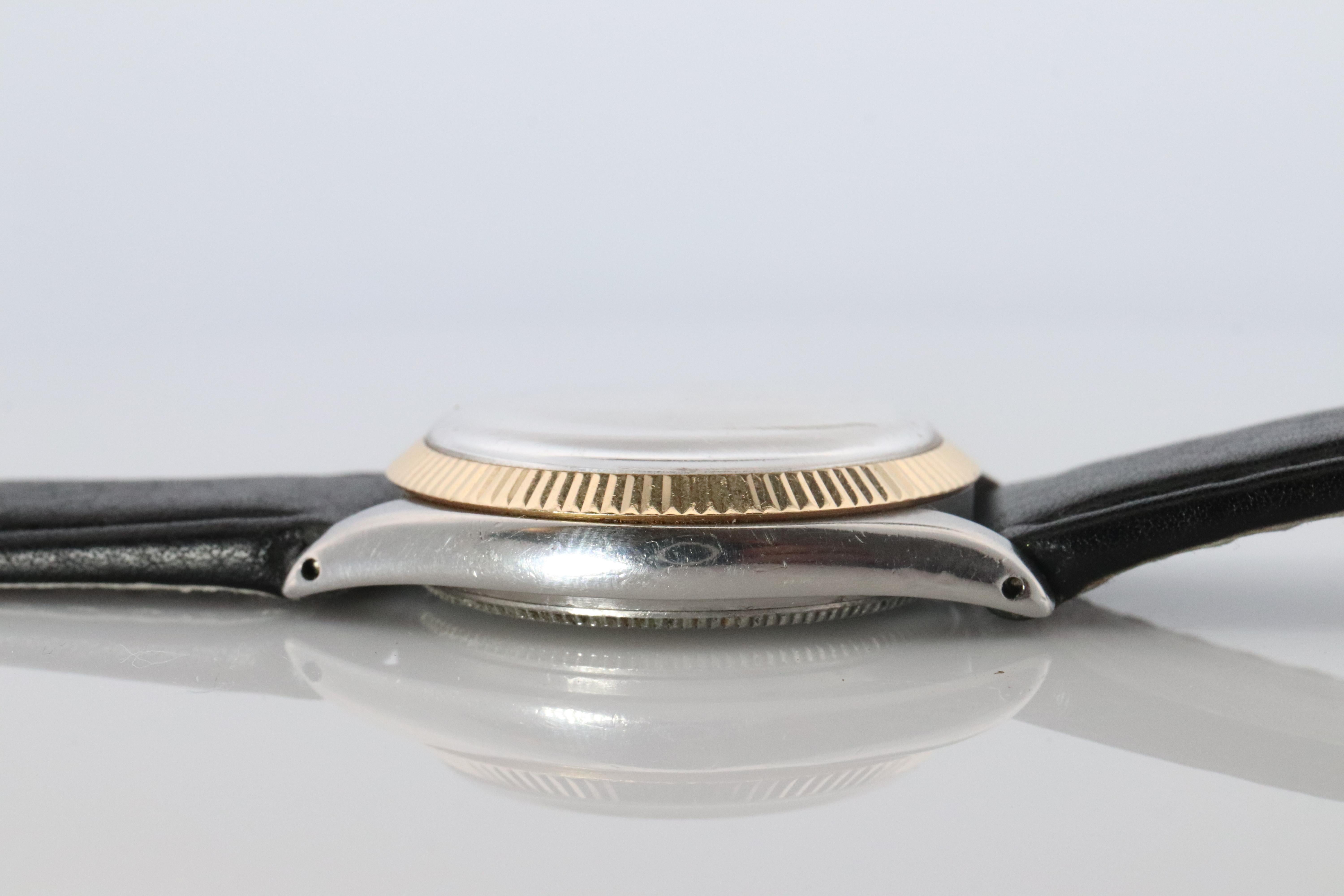 ROLEX Uhr. Rolex ref. 6430 1950s Edelstahl Multi Ton Rolex Herrenuhr. im Angebot 3