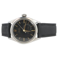 ROLEX Watch. Rolex ref. 6444 Rare Black Dial 1950s Mens Rolex watch.