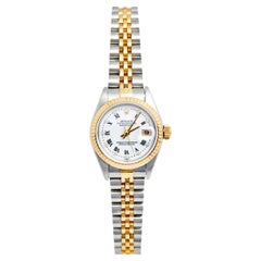 Rolex White 18K Gold Stainless Steel Datejust 79173 Women's Wristwatch 26MM