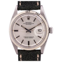 Rolex White Gold Stainless Steel Datejust self winding Wristwatch, circa 1971
