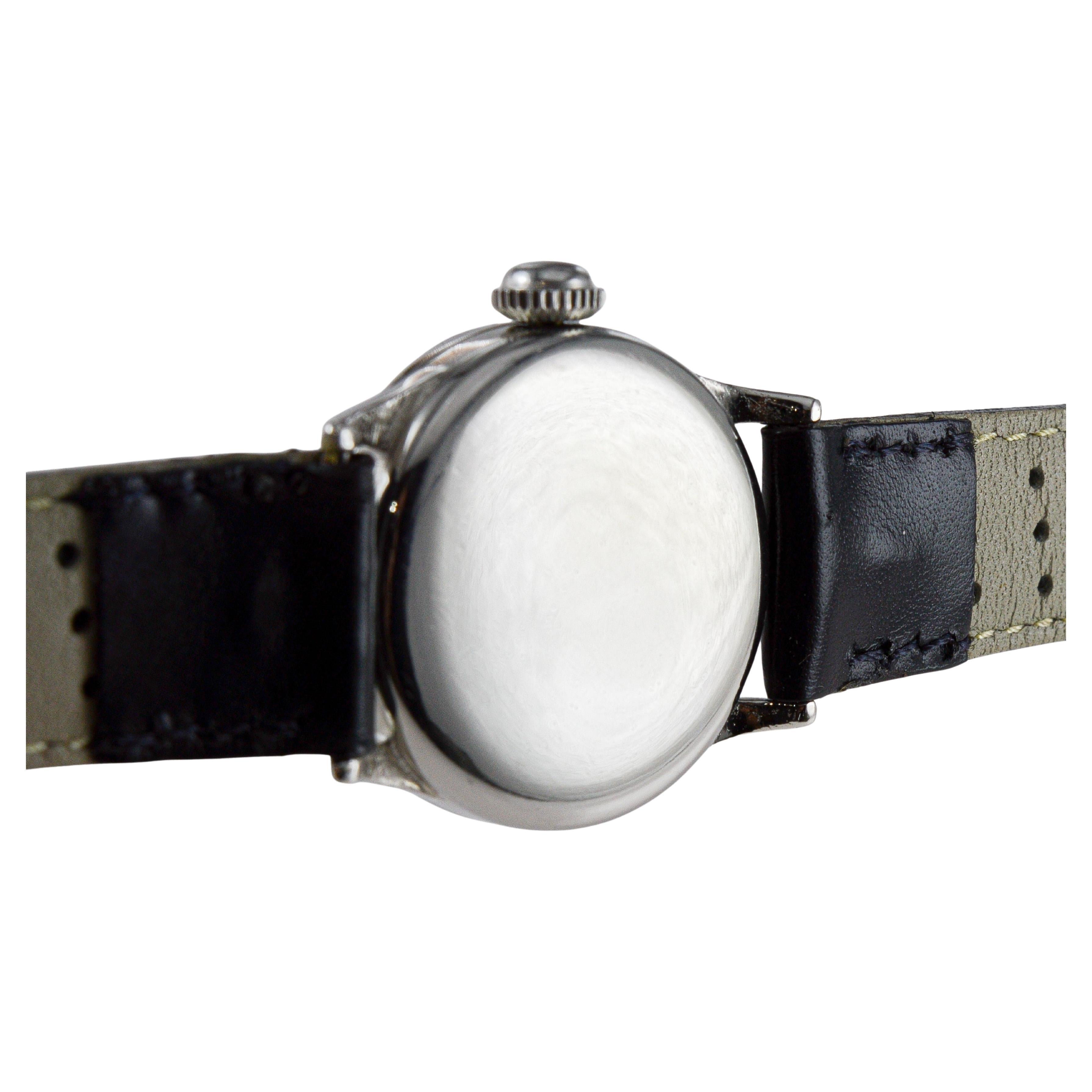 Rolex Windsor Stainless Steel Art Deco Watch with Original Dial and Hands 1930's For Sale 10