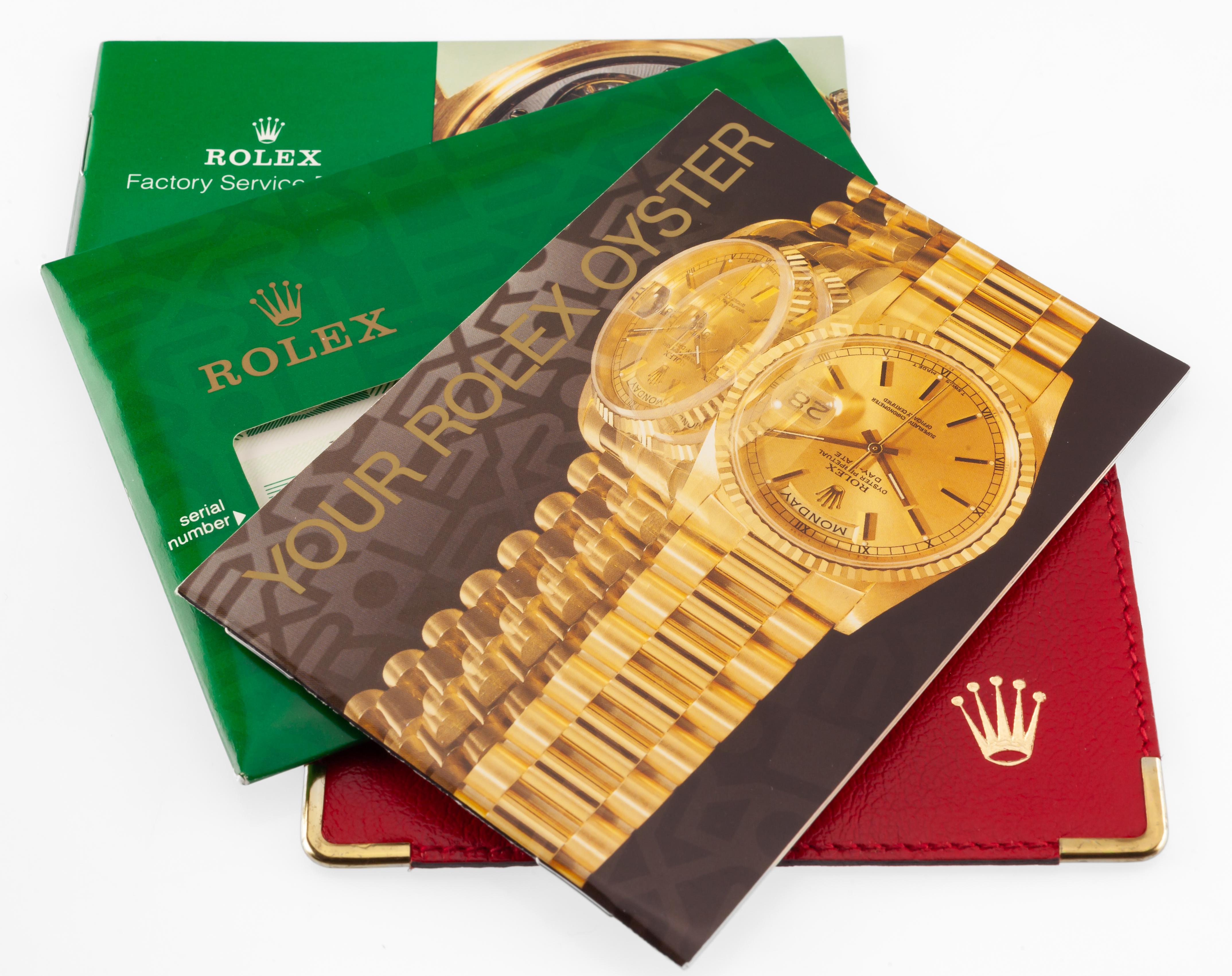 Rolex Damen 18k Gelbgold Präsident OPDJ 69178 mit Box und Papieren im Angebot 2