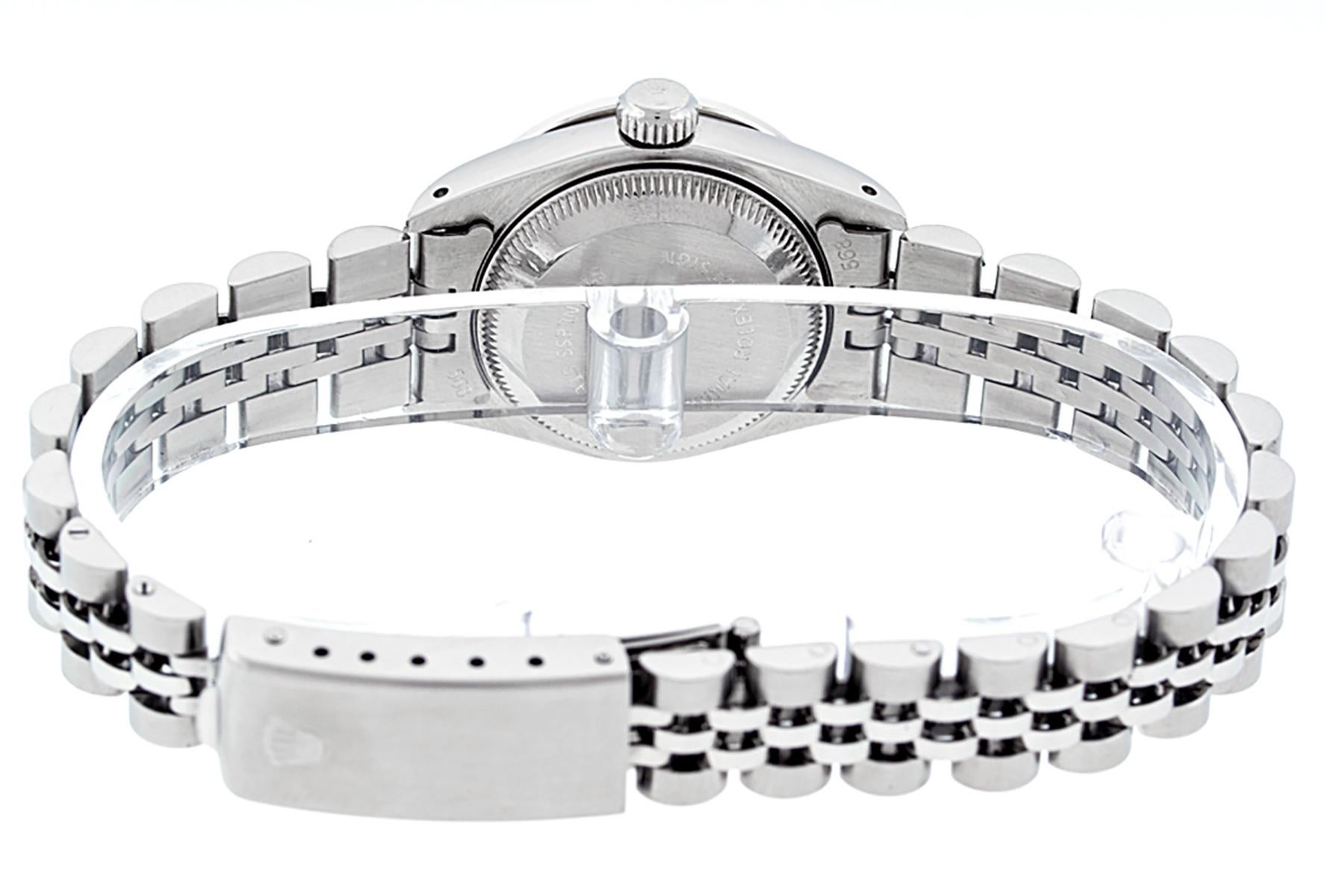 Rolex Women's Datejust Watch Steel / 18 Karat White Gold MOP String Diamond Dial In Excellent Condition In Los Angeles, CA
