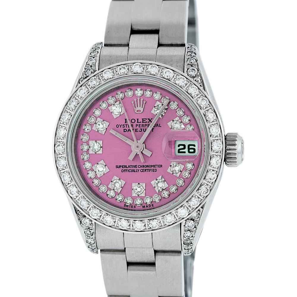 rolex pink women's watch