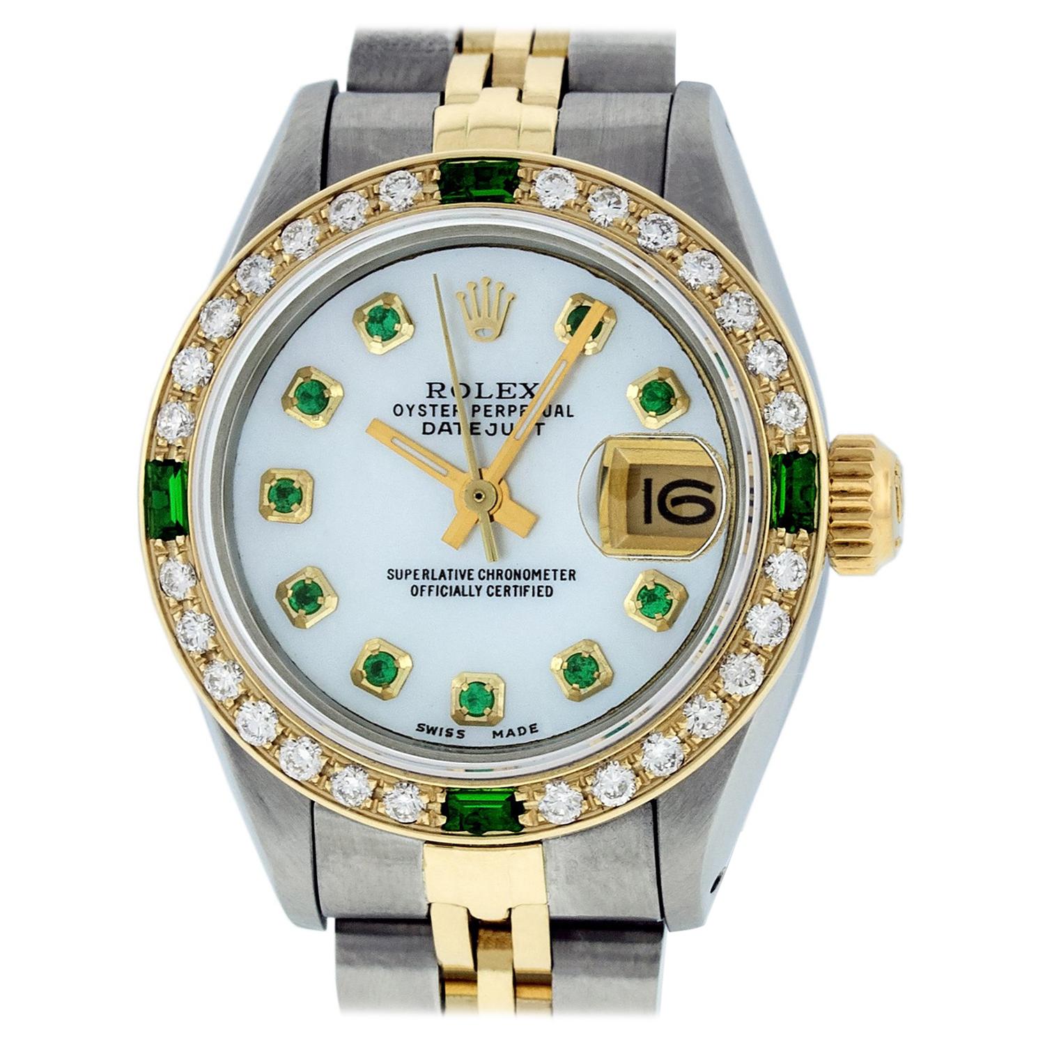 rolex women's white gold watches