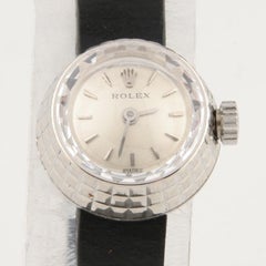 Rolex Women's Modele Depose #1401 18 Karat Watch Cameleon Leather Band, 1950s