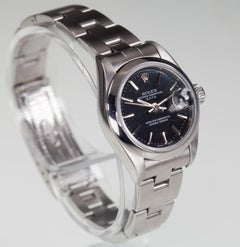 Rolex Women's Stainless Steel OPD Automatic Watch with Black Dial #79160, 1999