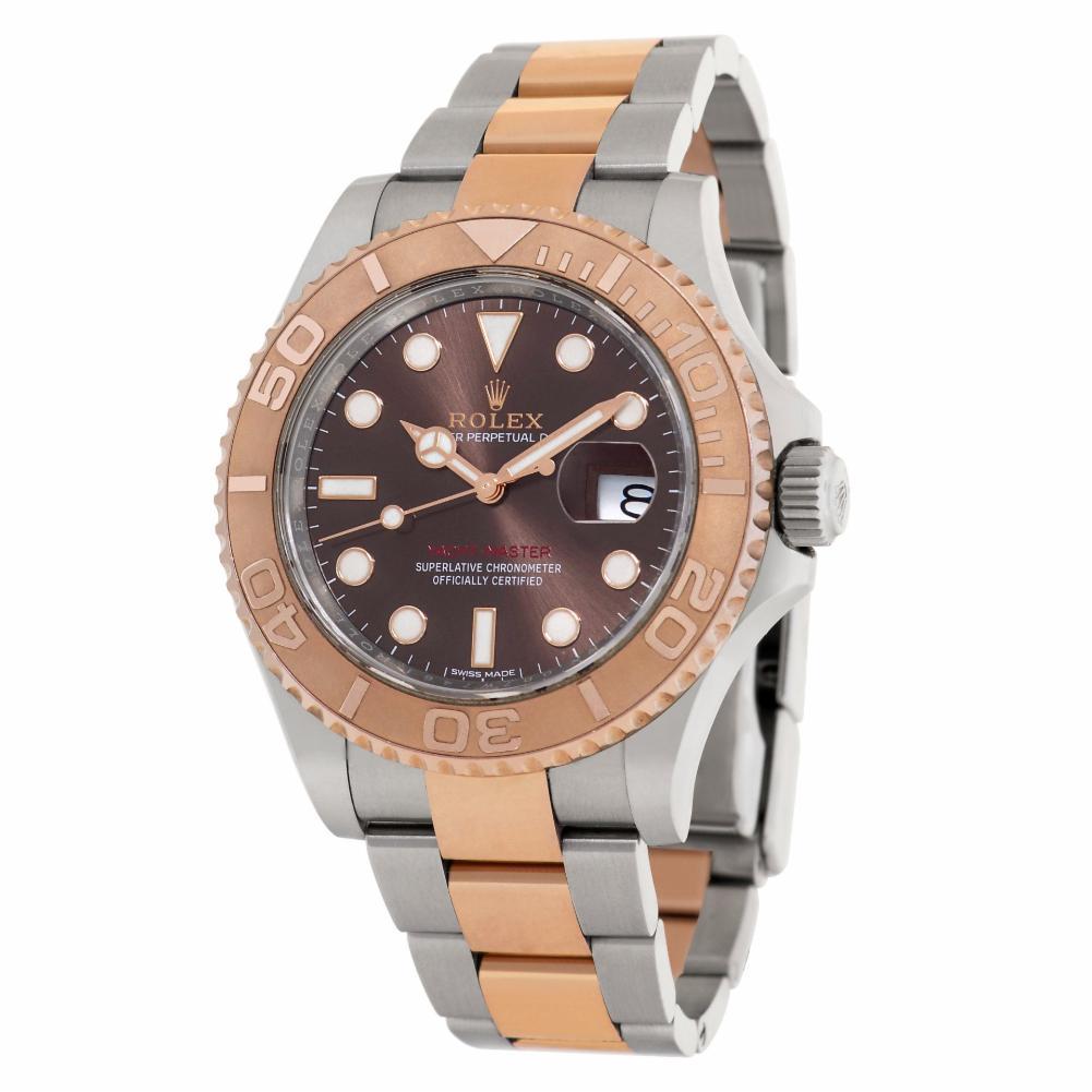 Rolex Yacht-Master in 18k rose gold & stainless steel. Auto w/ sweep seconds and date. 40 mm case size. With box and papers. Ref 116621. **Bank Wire Only At This Price** Circa 2016. Fine Pre-owned Rolex Watch. Certified preowned Sport Rolex