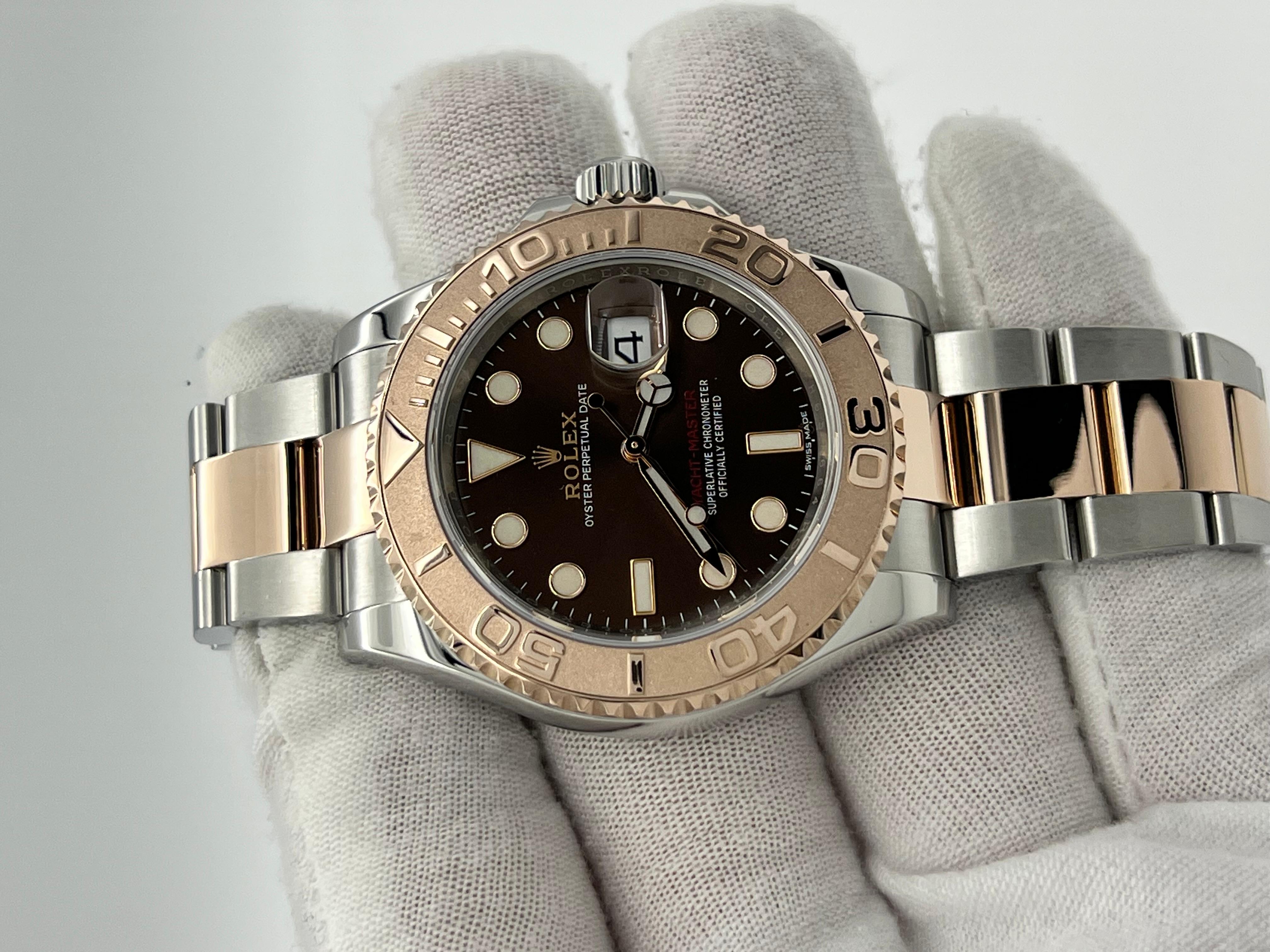 Rolex Yacht Master 116621 40mm Chocolate Dial 18K Rose Gold Steel Box Paper 2018 1