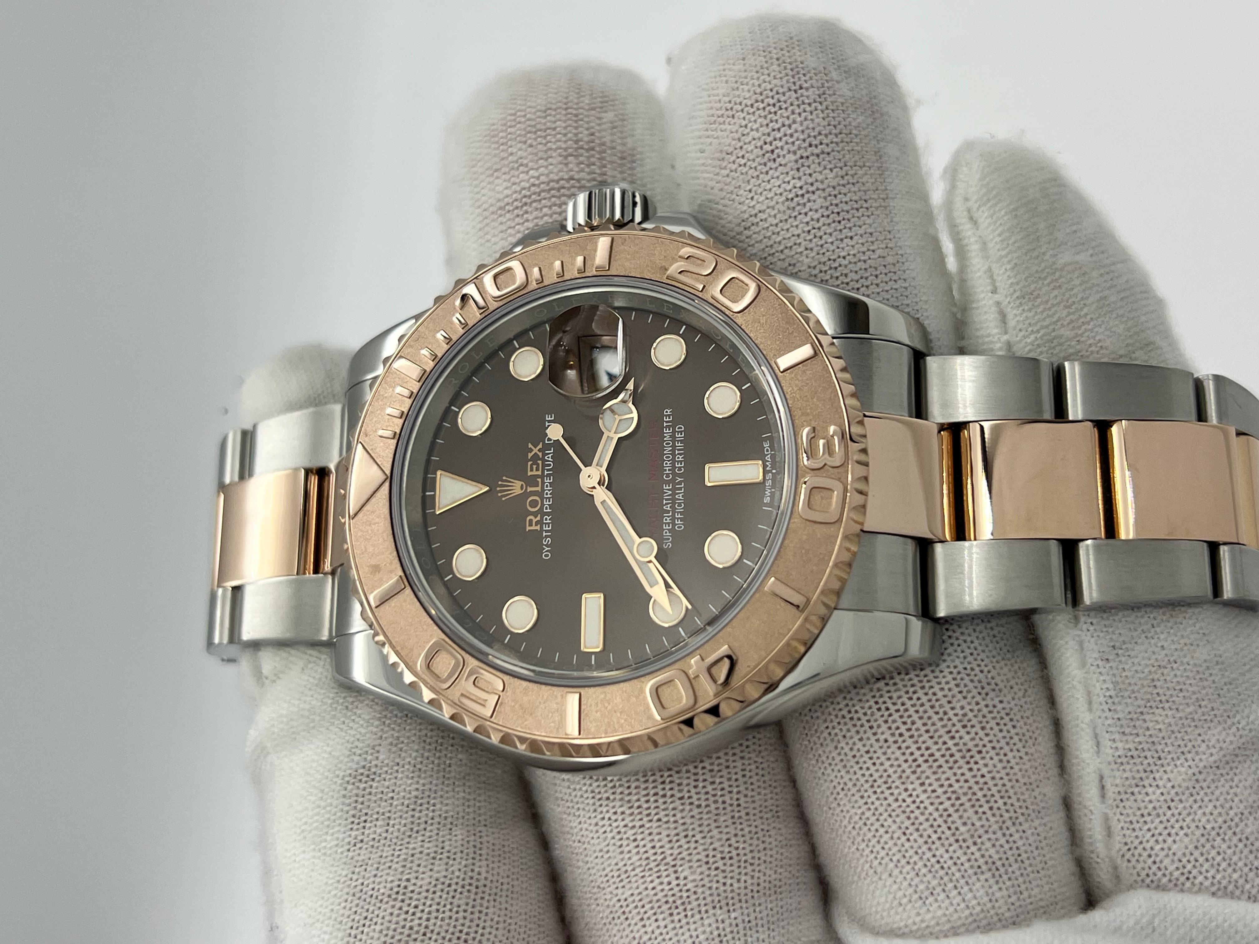 Rolex Yacht Master 116621 40mm Chocolate Dial 18K Rose Gold Steel Box Paper 2018 3