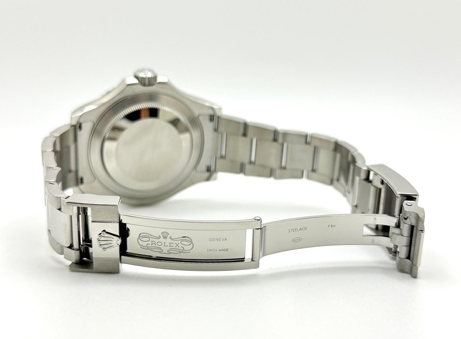 Rolex Yacht Master 116622 40mm Rhodium Zifferblatt Platin Edelstahl Box Papier im Angebot 2