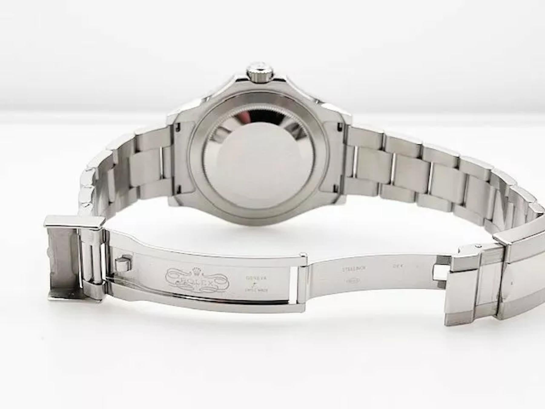 Rolex Yacht Master 116622 40mm Quadrante rodio Acciaio Platino Scatola Carta 2018 in vendita 2
