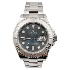 Used Rolex Yacht Master 116622 40mm Rhodium Dial Platinum Steel Box Paper 2018