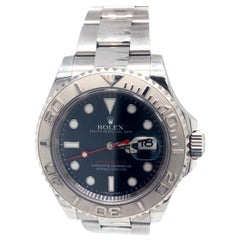 Rolex Yacht-Master 116622 Cadran bleu Acier Lunette platine Montre homme Papers Box