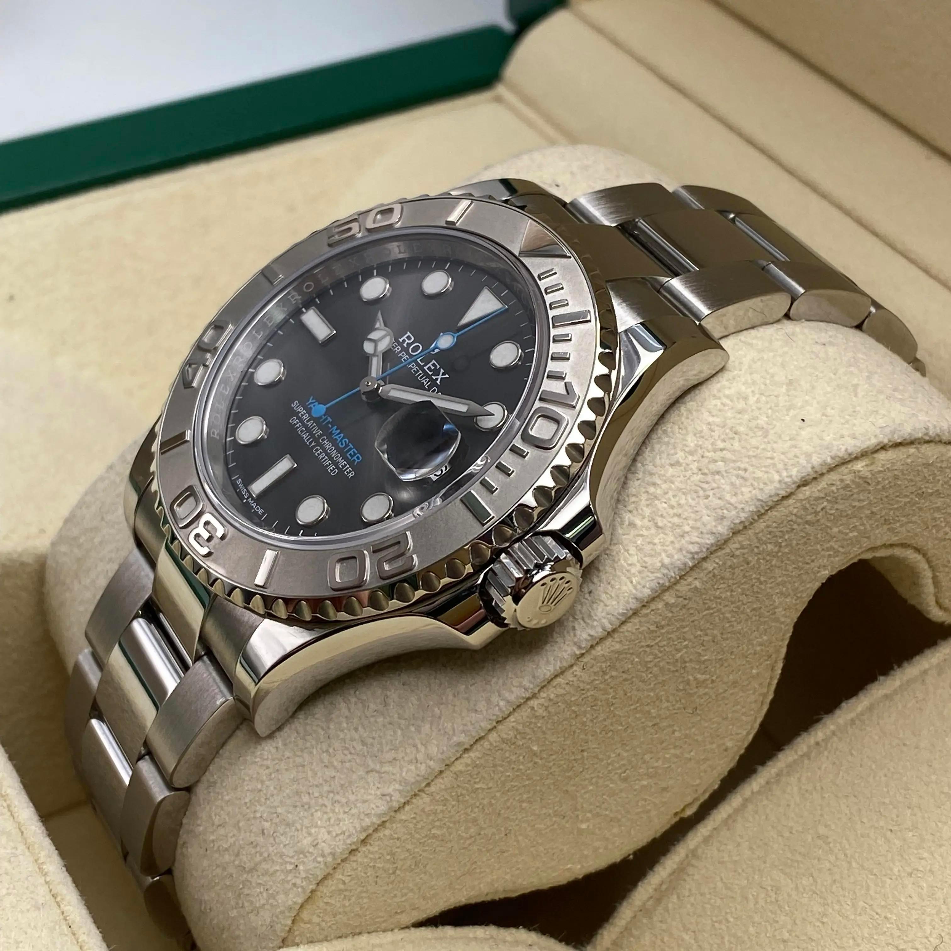 Rolex Yacht-Master 116622 Reloj Automático Acero 40mm Esfera Rodio en Excelente estado para la venta en New York, NY