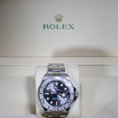 Rolex Yacht Master 116622 Steel & Platinum 40mm Rhodium Dial Full Set Watch