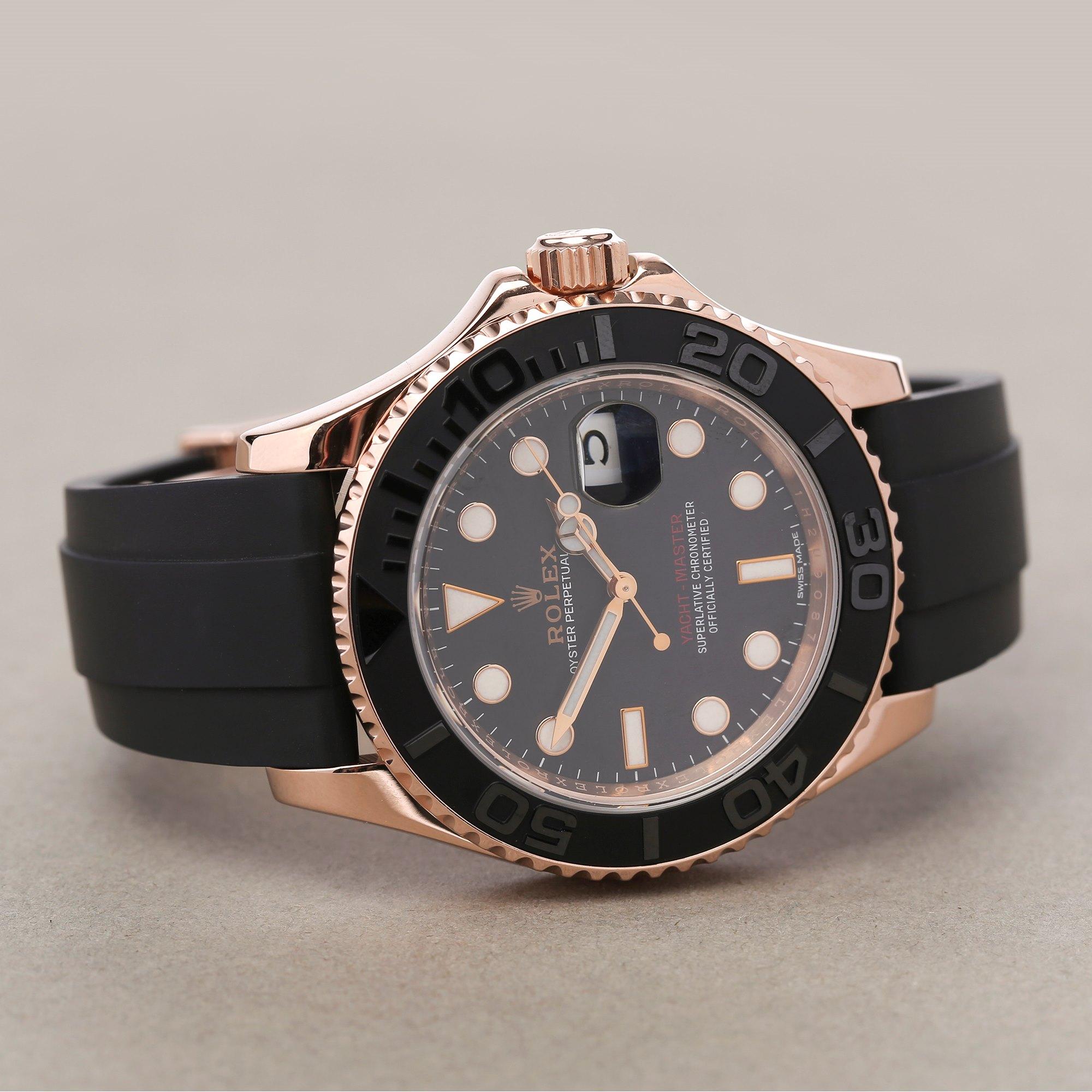 Rolex Yacht-Master 116655 Men's Rose Gold Watch In Excellent Condition In Bishops Stortford, Hertfordshire