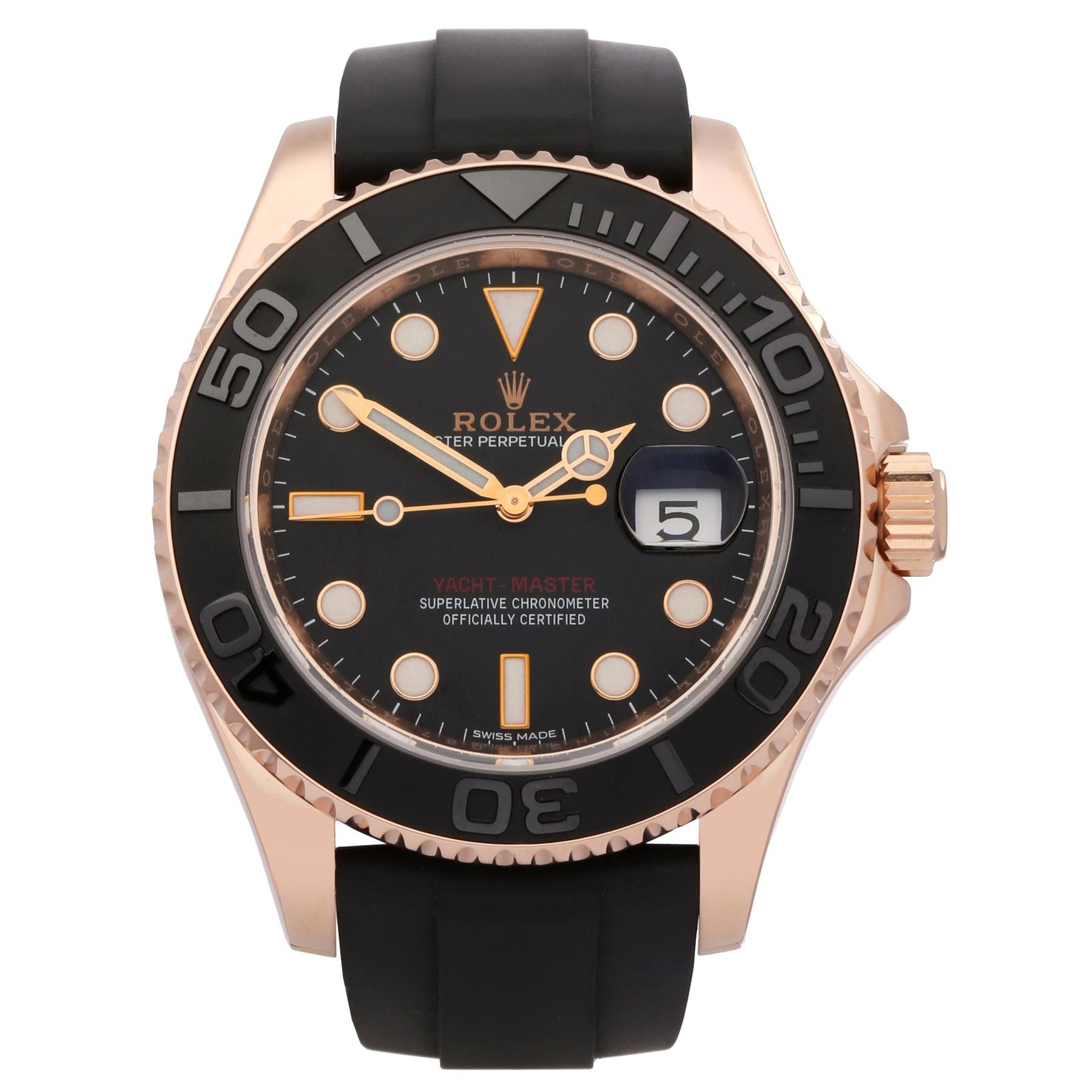Rolex Yacht-Master 116655 Men's Rose Gold Watch