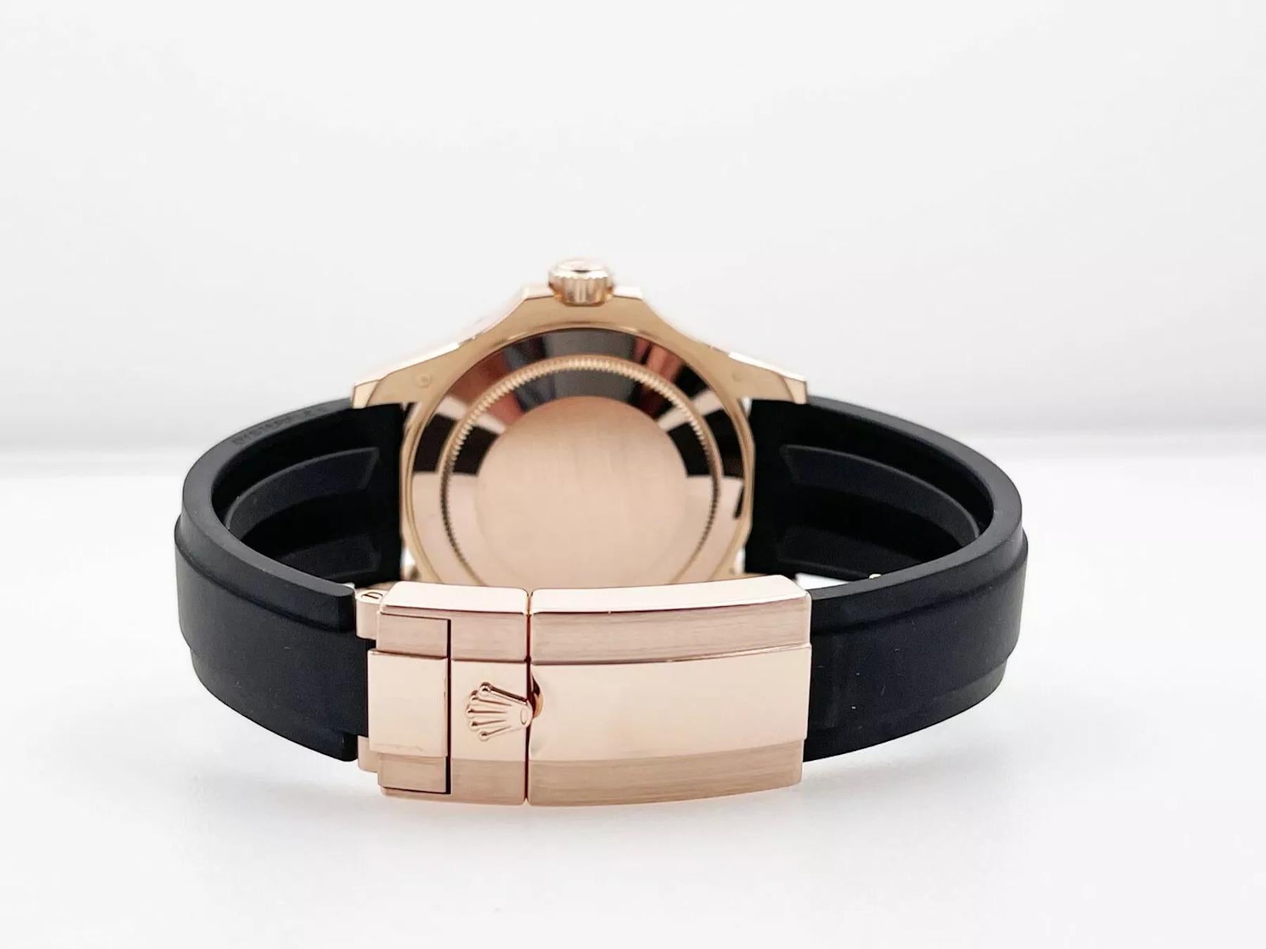 Rolex Yacht Master 116655 Oysterflex Negro Oro rosa 18K Caja Papel 2018 1