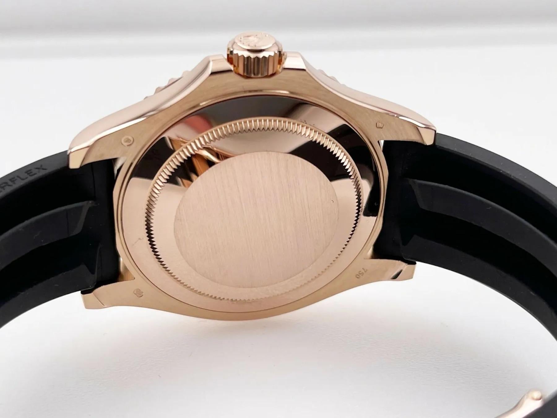 Rolex Yacht Master 116655 Oysterflex Negro Oro rosa 18K Caja Papel 2018 4