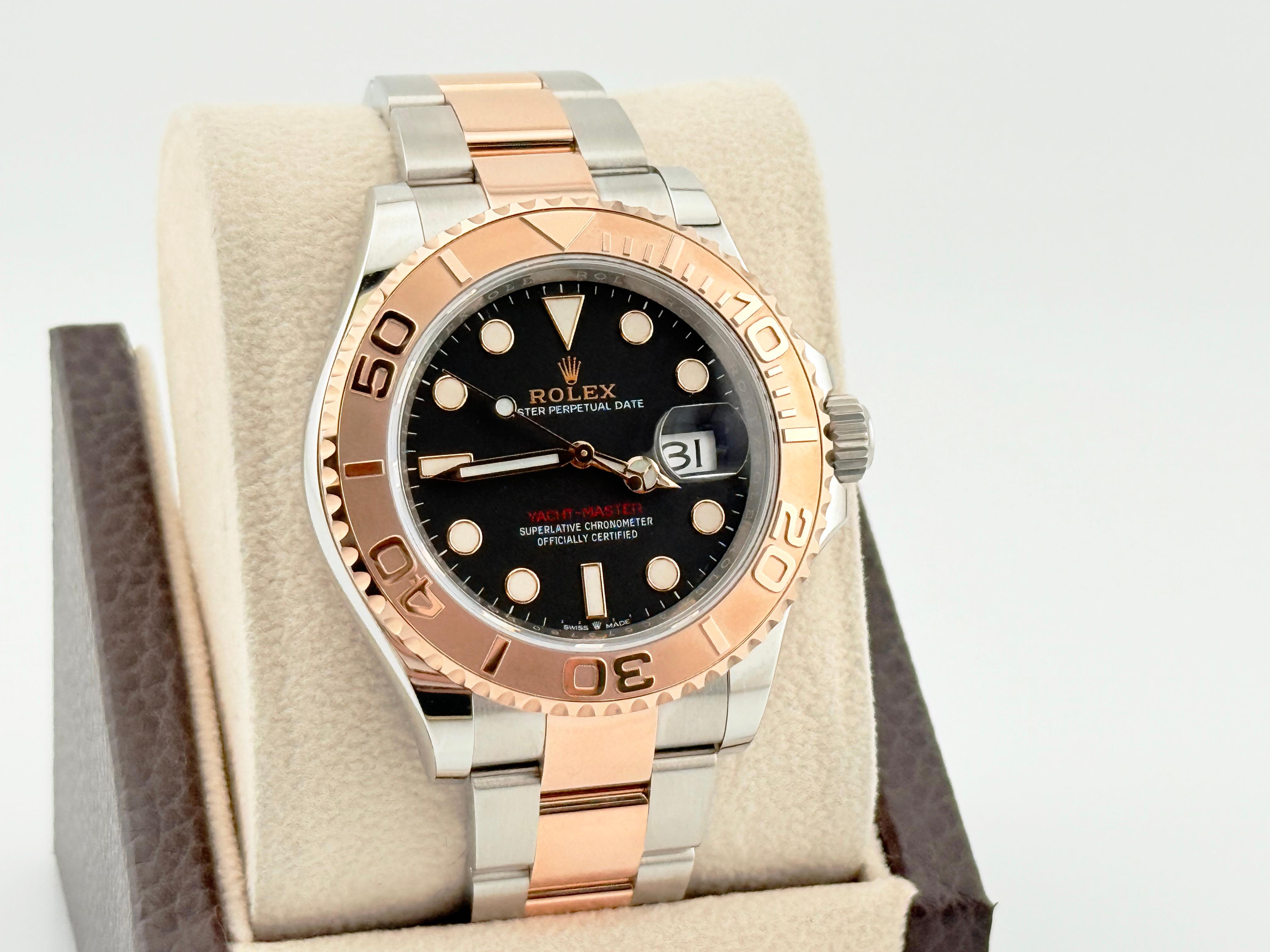 Rolex Yacht Master 126621 40mm Quadrante Cioccolato 18K Oro Rosa Acciaio Scatola 2020 in vendita 2